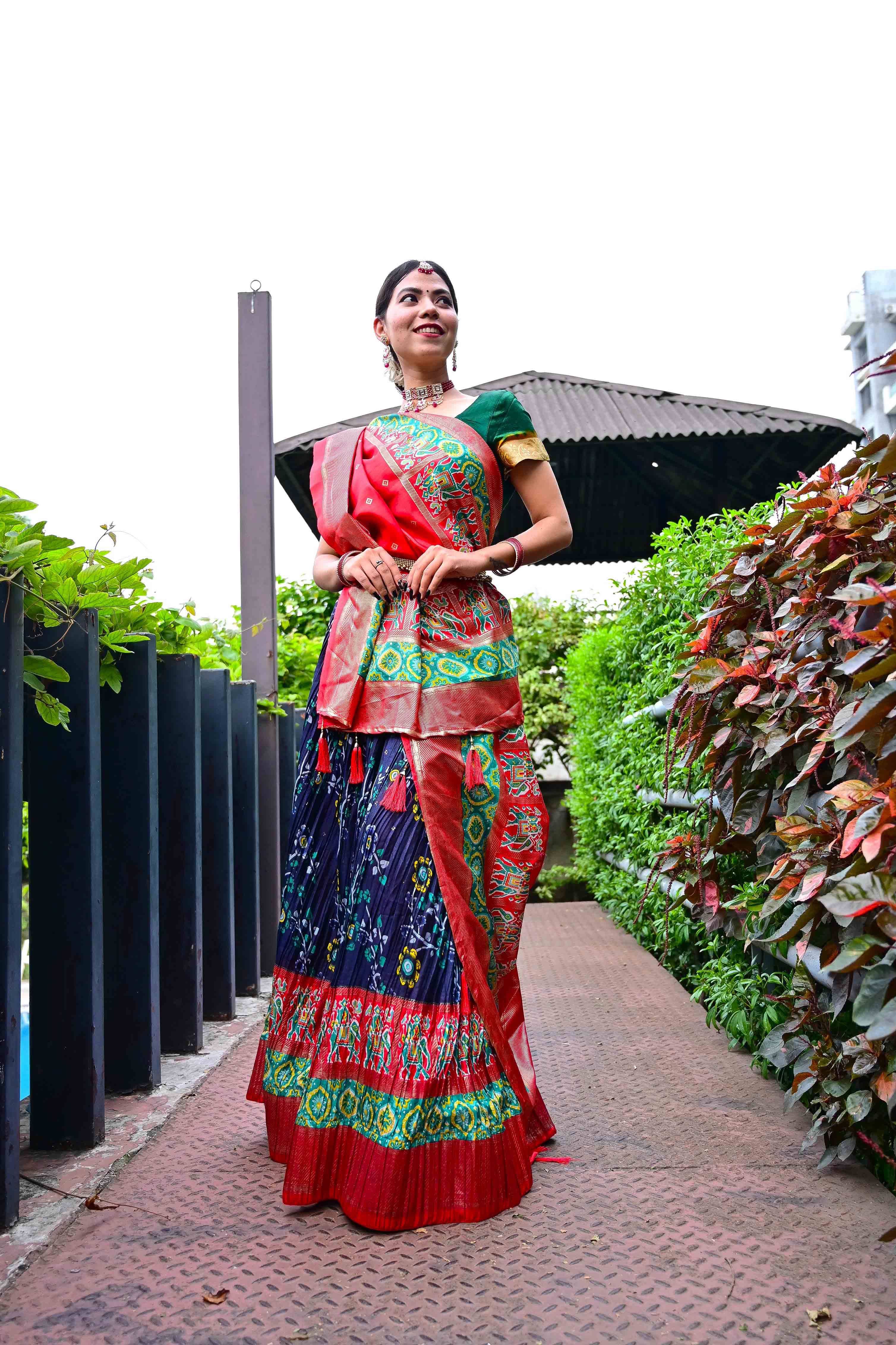 Gujarati style outlet saree