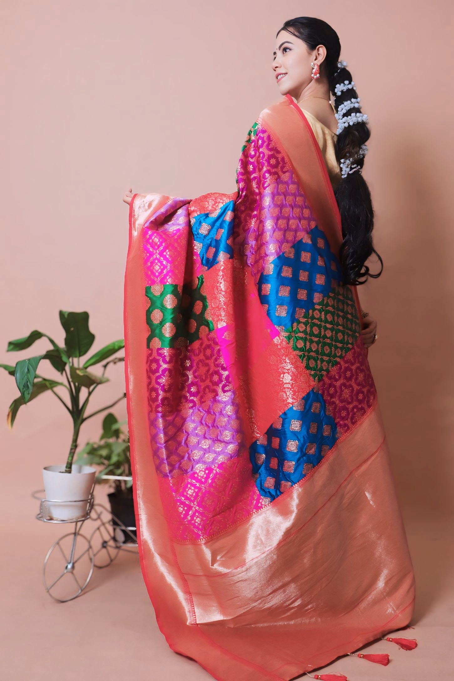 Nita Ambani inspired designer Soft prestitched ready to wear saree