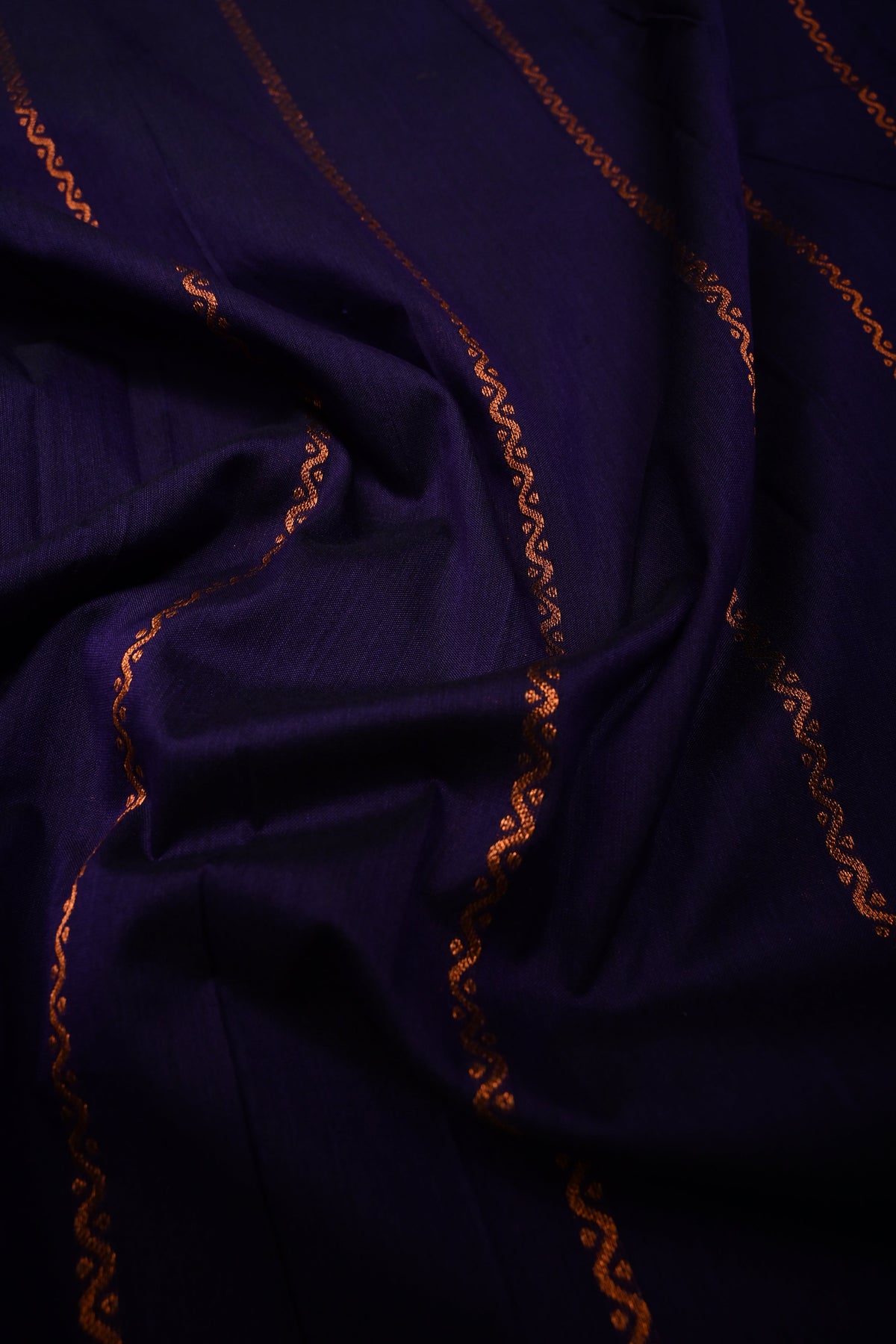 Royal Purple Ilkal Weave Art Silk Bagalkote Saree with Zari Veldhari  Horizontal Stripes and Contrast Temple Border | SHOBITAM