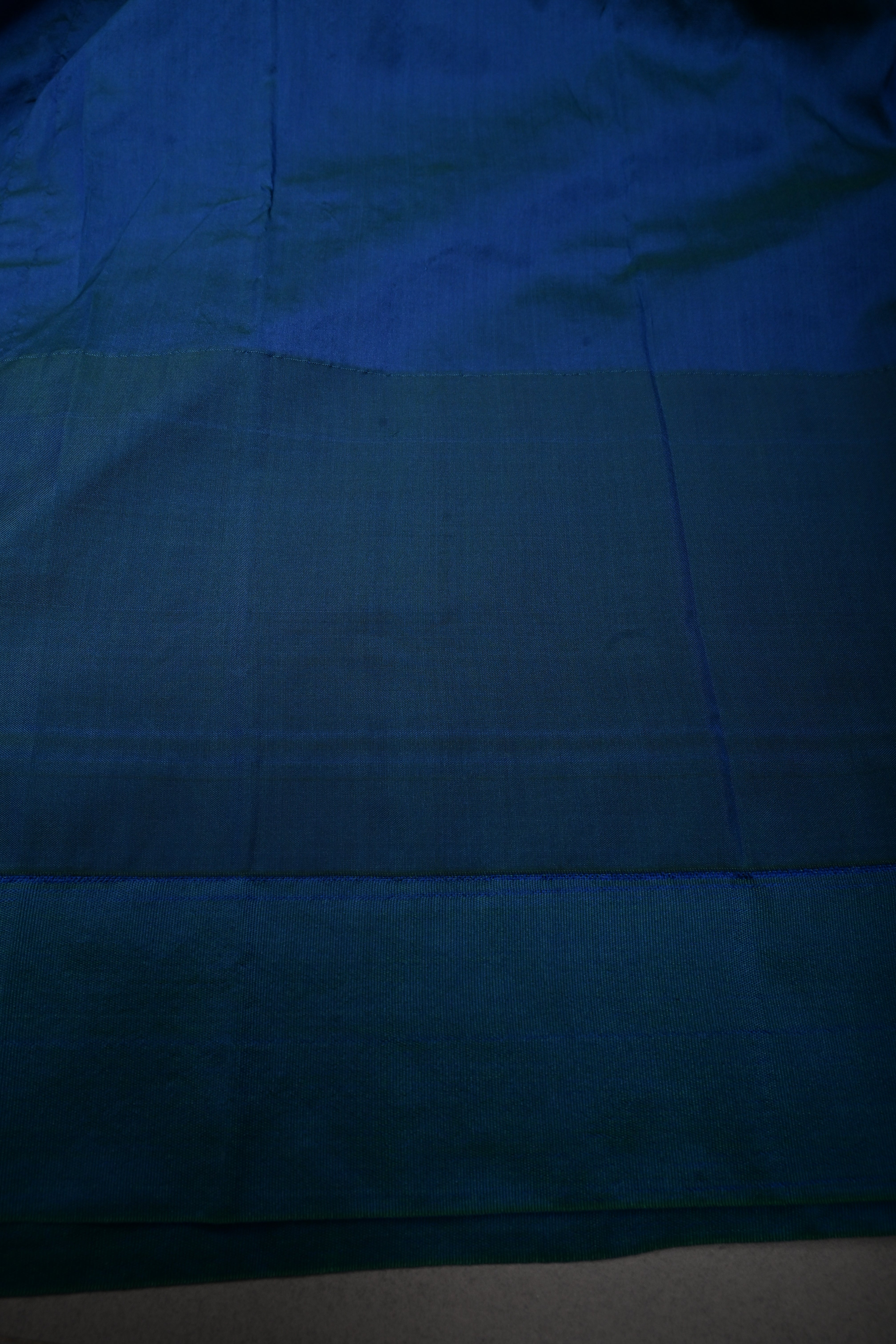 Parrot Green Ilkal Weave Art Silk Bagalkote Saree with Zari Veldhari Horizontal Stripes and Contrast Temple Border | SHOBITAM