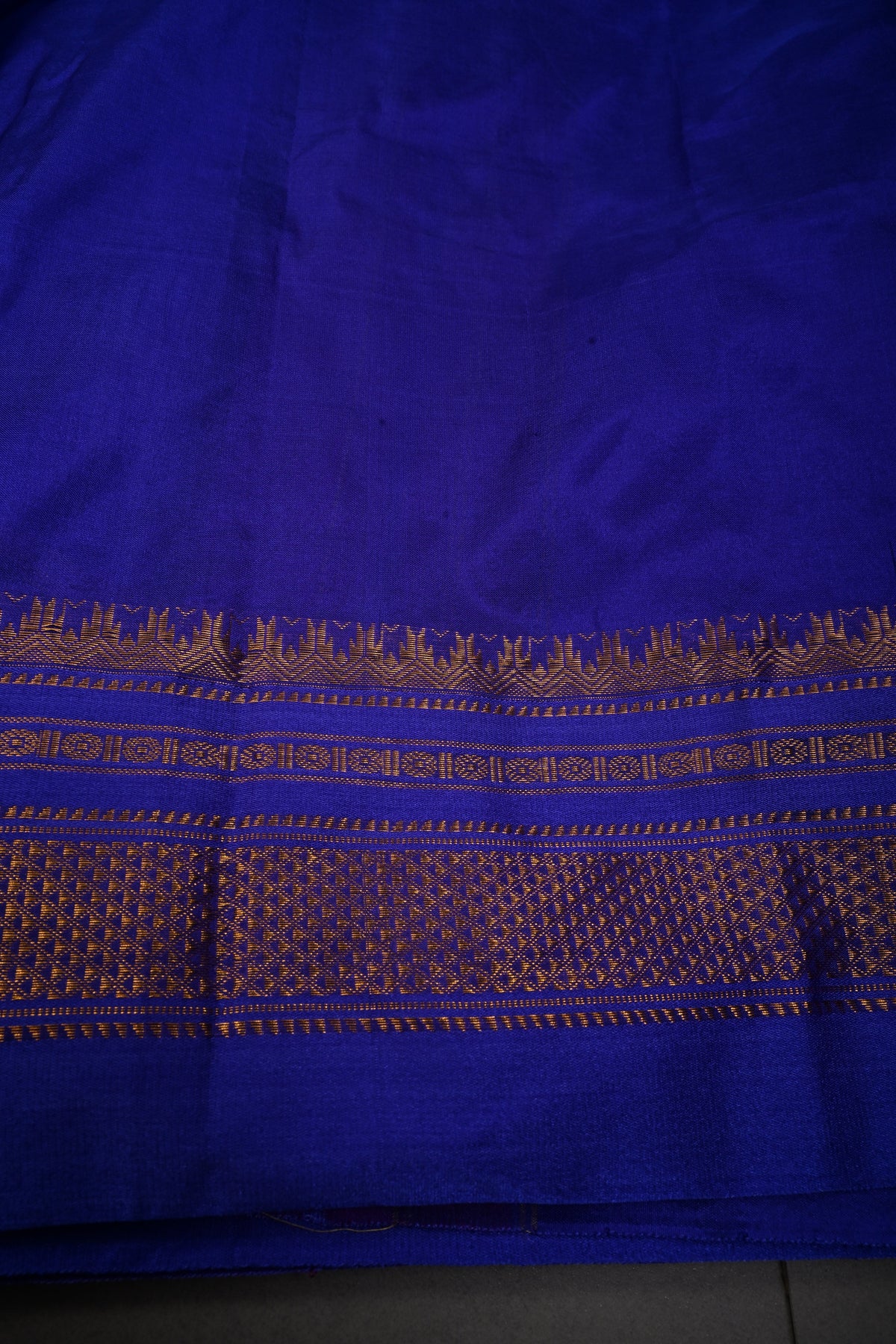 Purple Dual Tone Ilkal Weave Silk Cotton Bagalkote Saree with Zari Checks and Contrast Zari Border | SHOBITAM