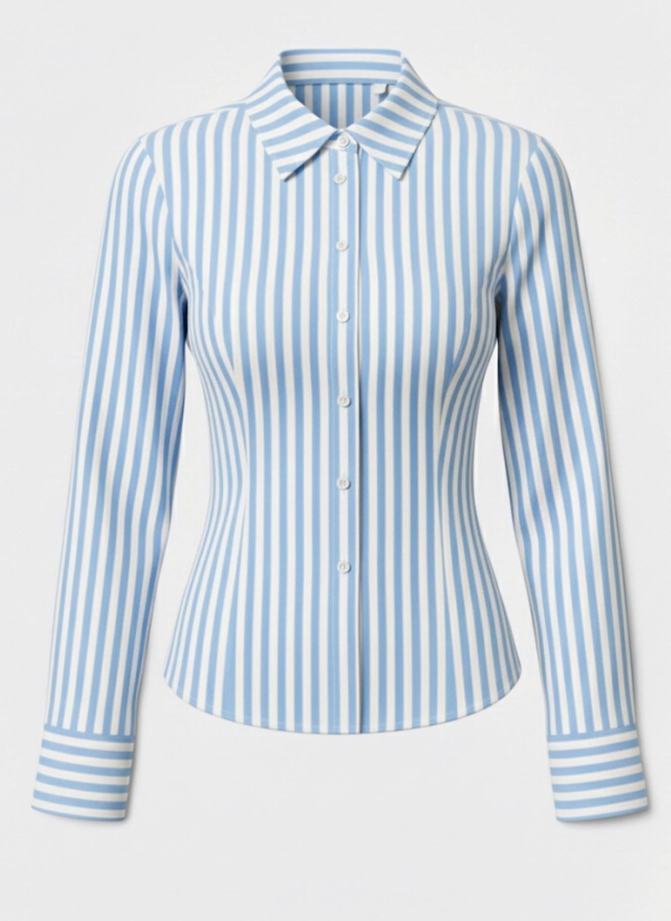 Corset Stripes Fitted Shirts Lace up corset back