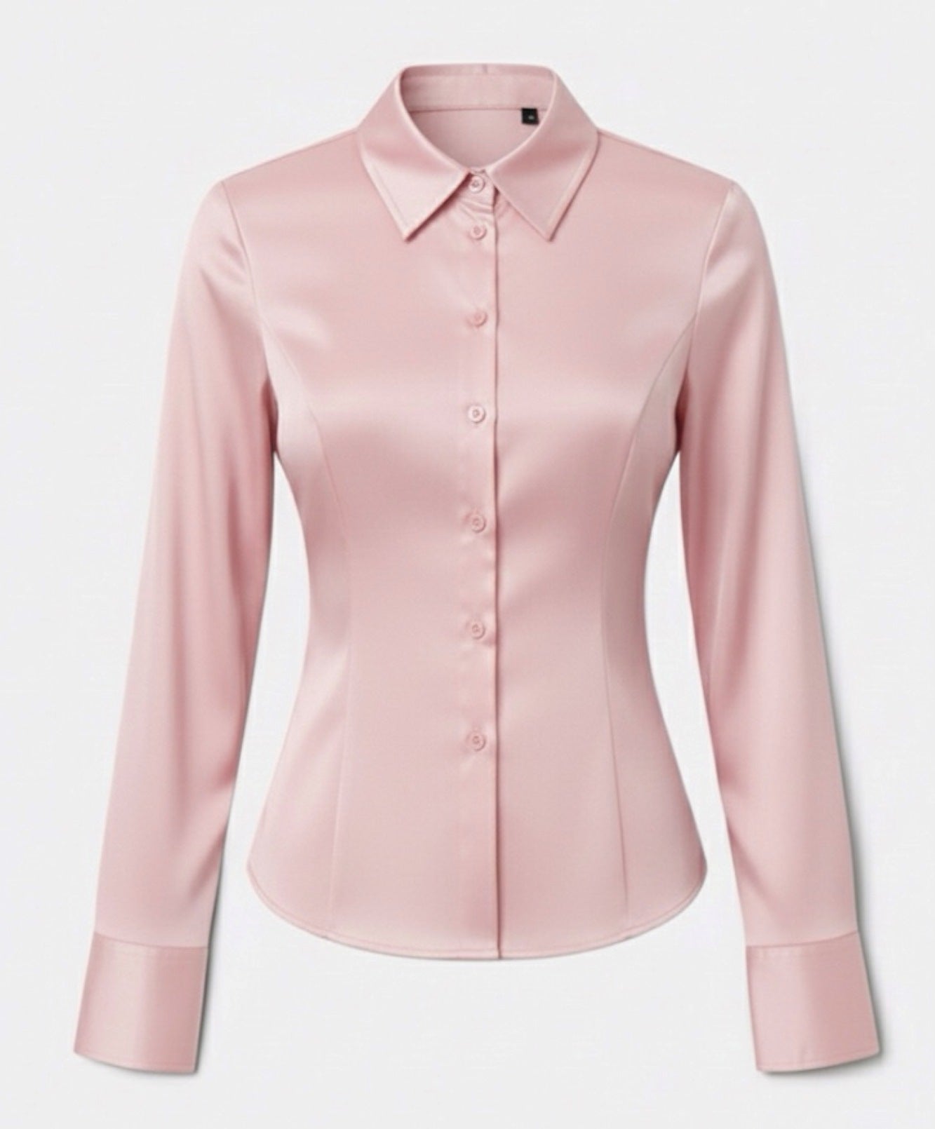 Premium Satin Fitted Shirt with Lace-Up Corset Back