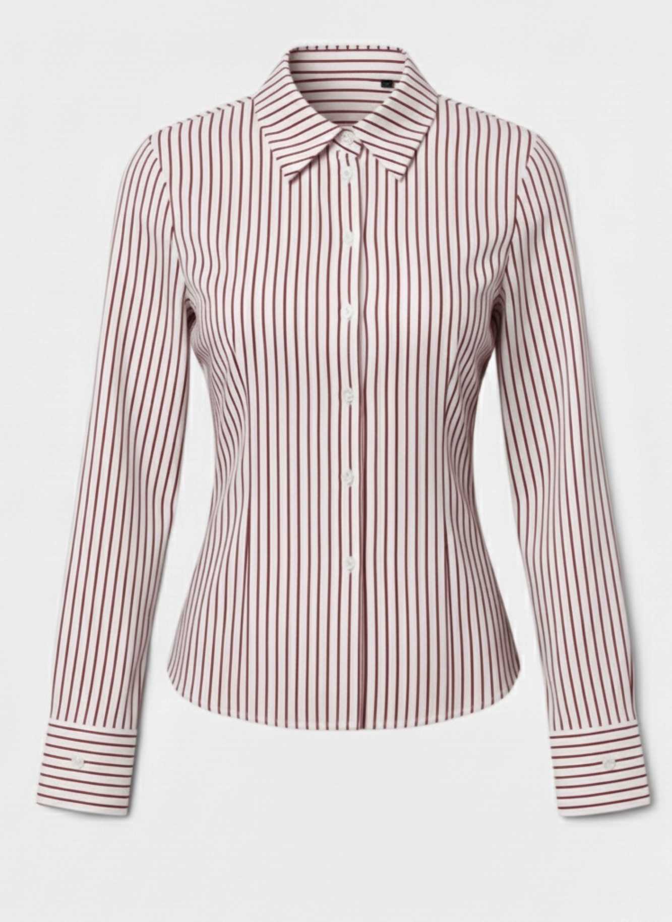 Corset Stripes Fitted Shirts Lace up corset back