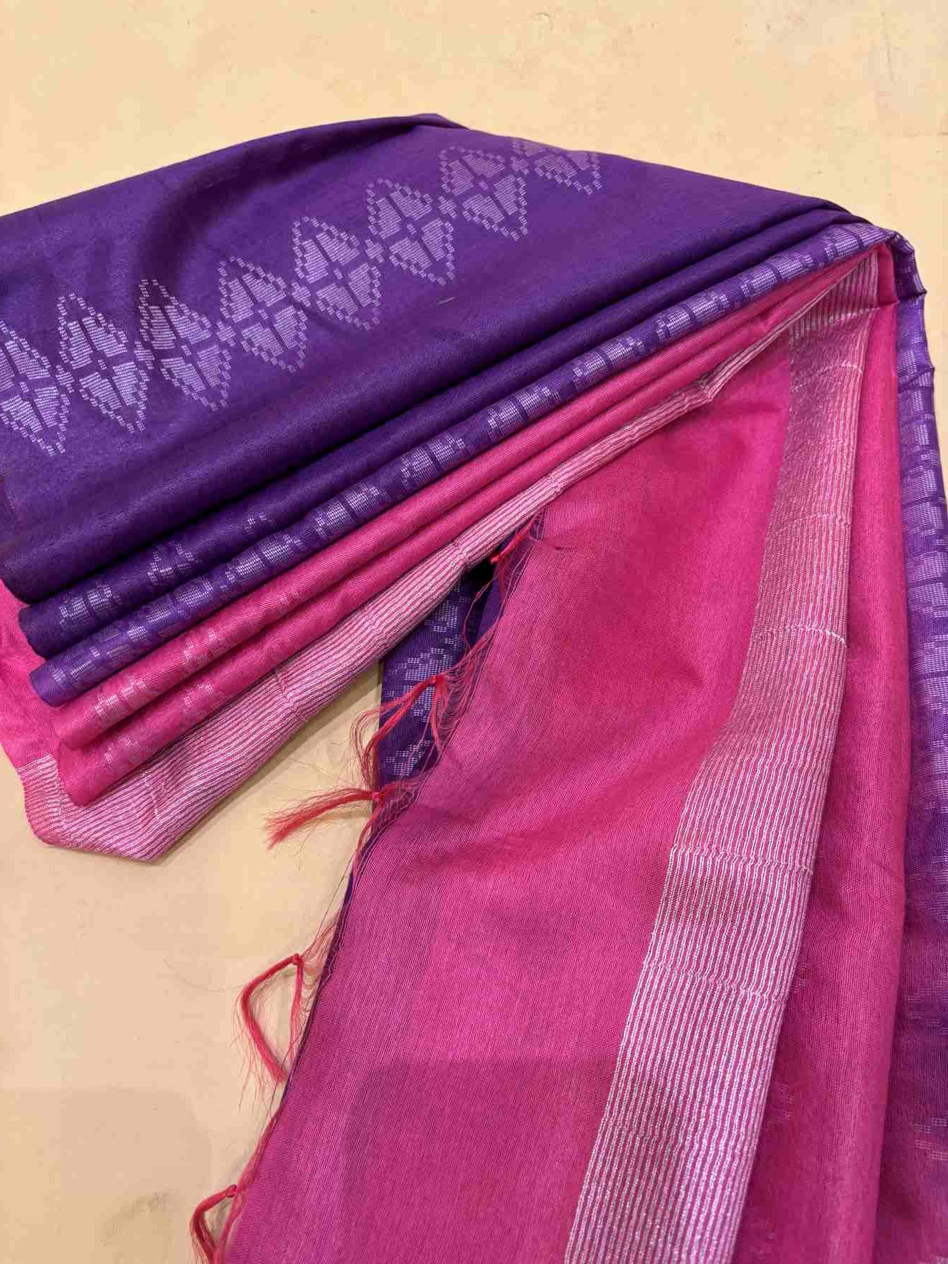 Beautiful Dual Tone With Resham weaving all over Wrap in 1 minute saree