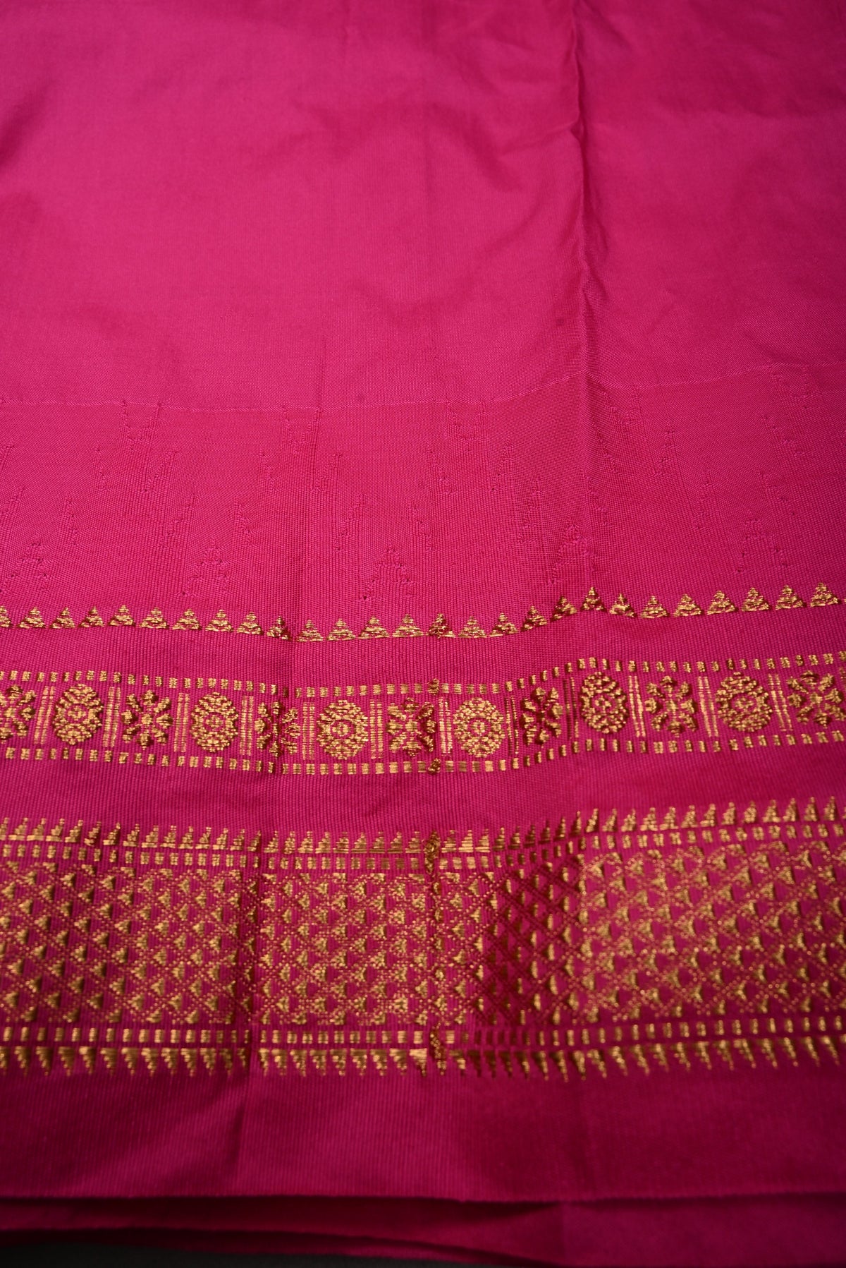 Gray Checks on Ilkal Weave Mercerized Cotton Bagalkote Saree with Contrast Zari Border | SHOBITAM