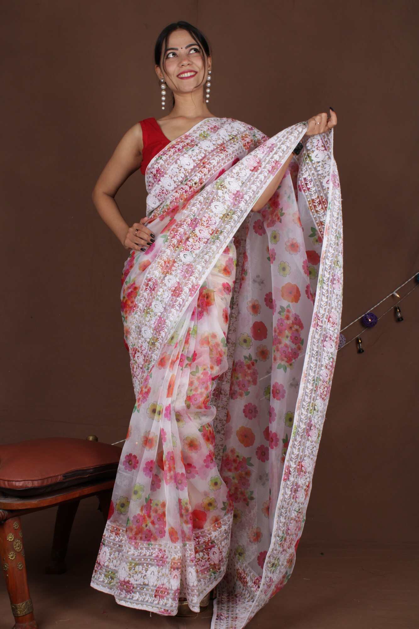 Kantha Stitch Saree Online | Kantha Womens Sarees- Kunbi