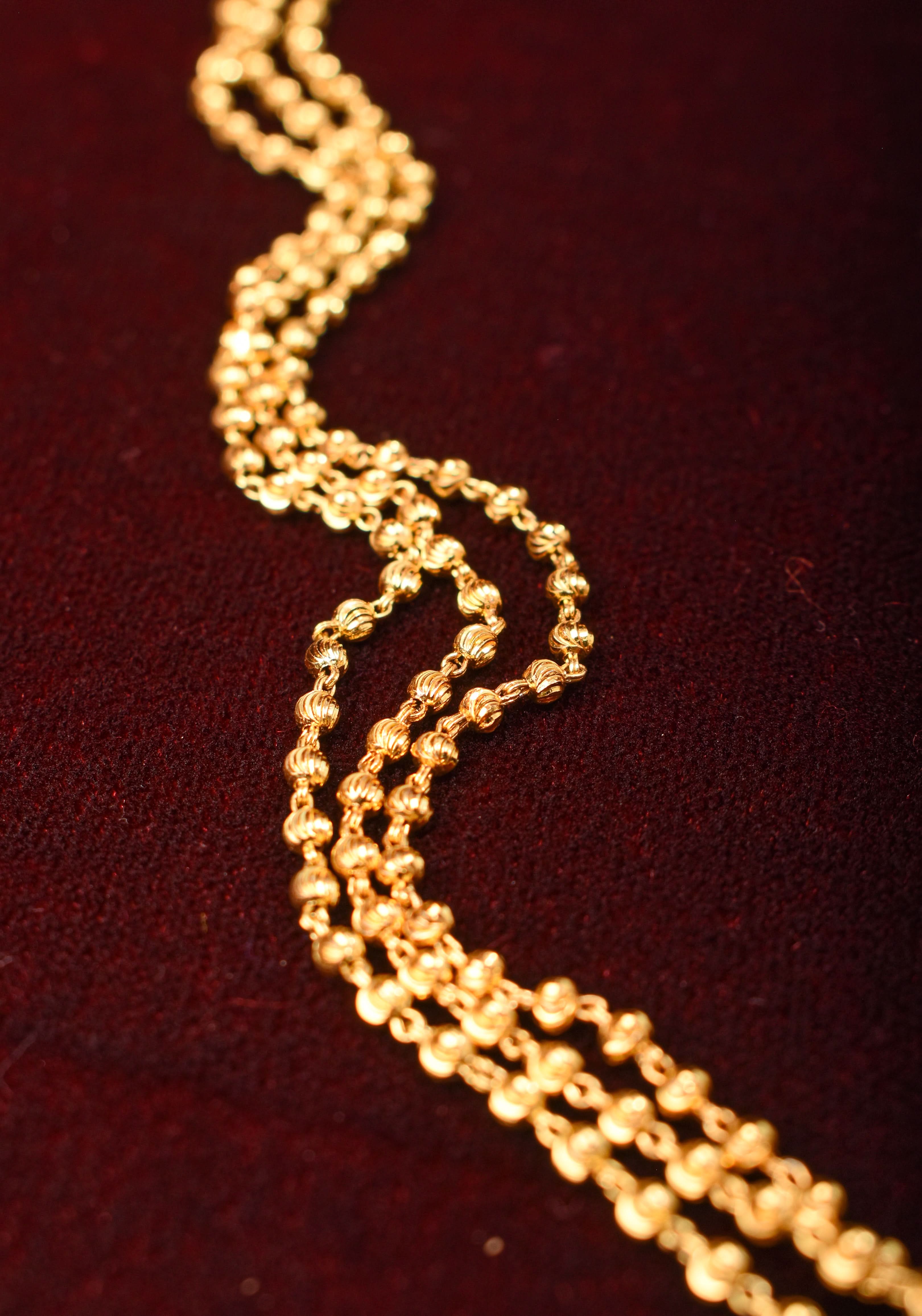 Rajwadi Rectangular Jadau Pendant with 3 strand necklace and dangling earrings, Microplated | SHOBITAM