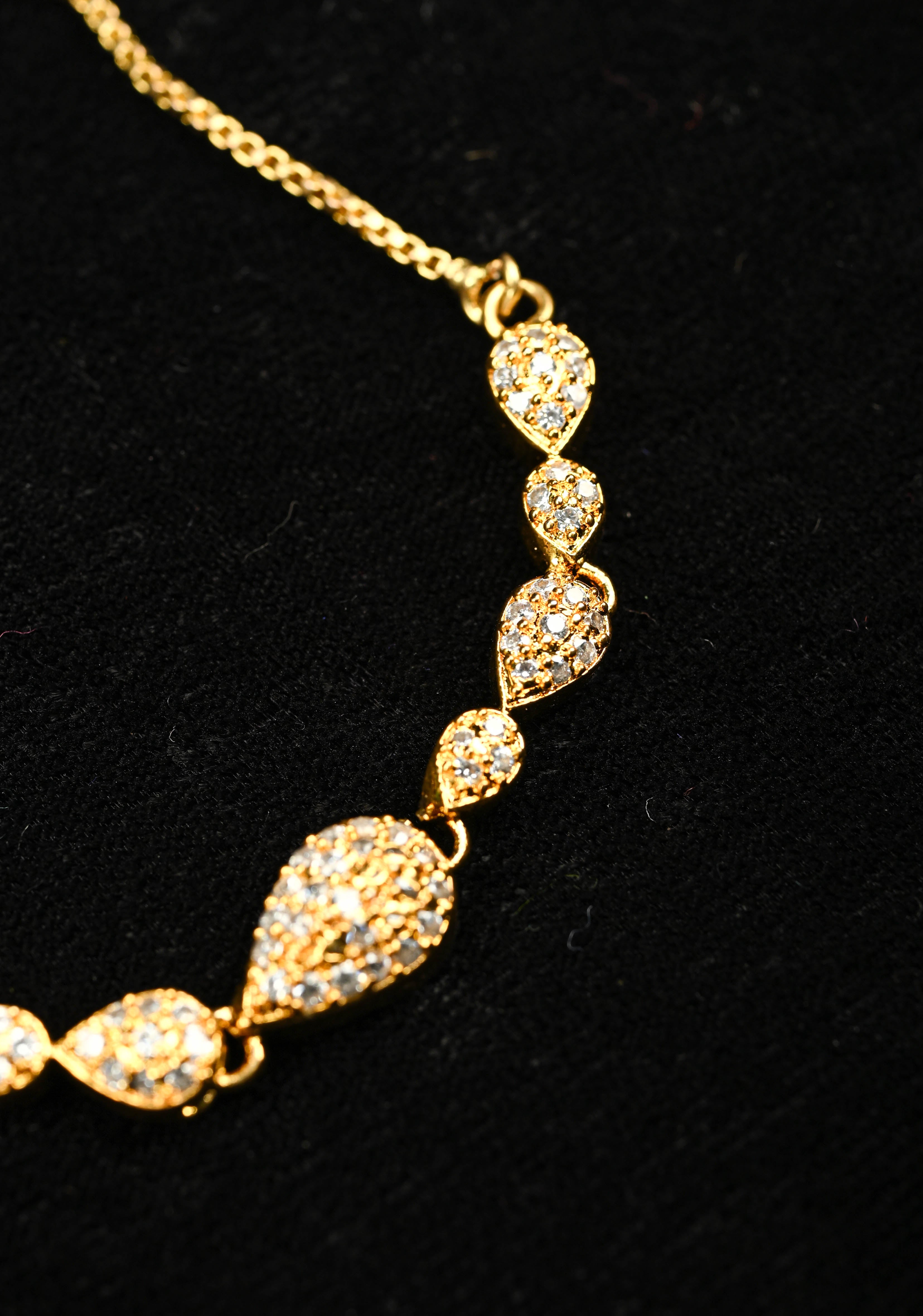 Single Strand Cz stone Adjustable Bracelet | Shobitam