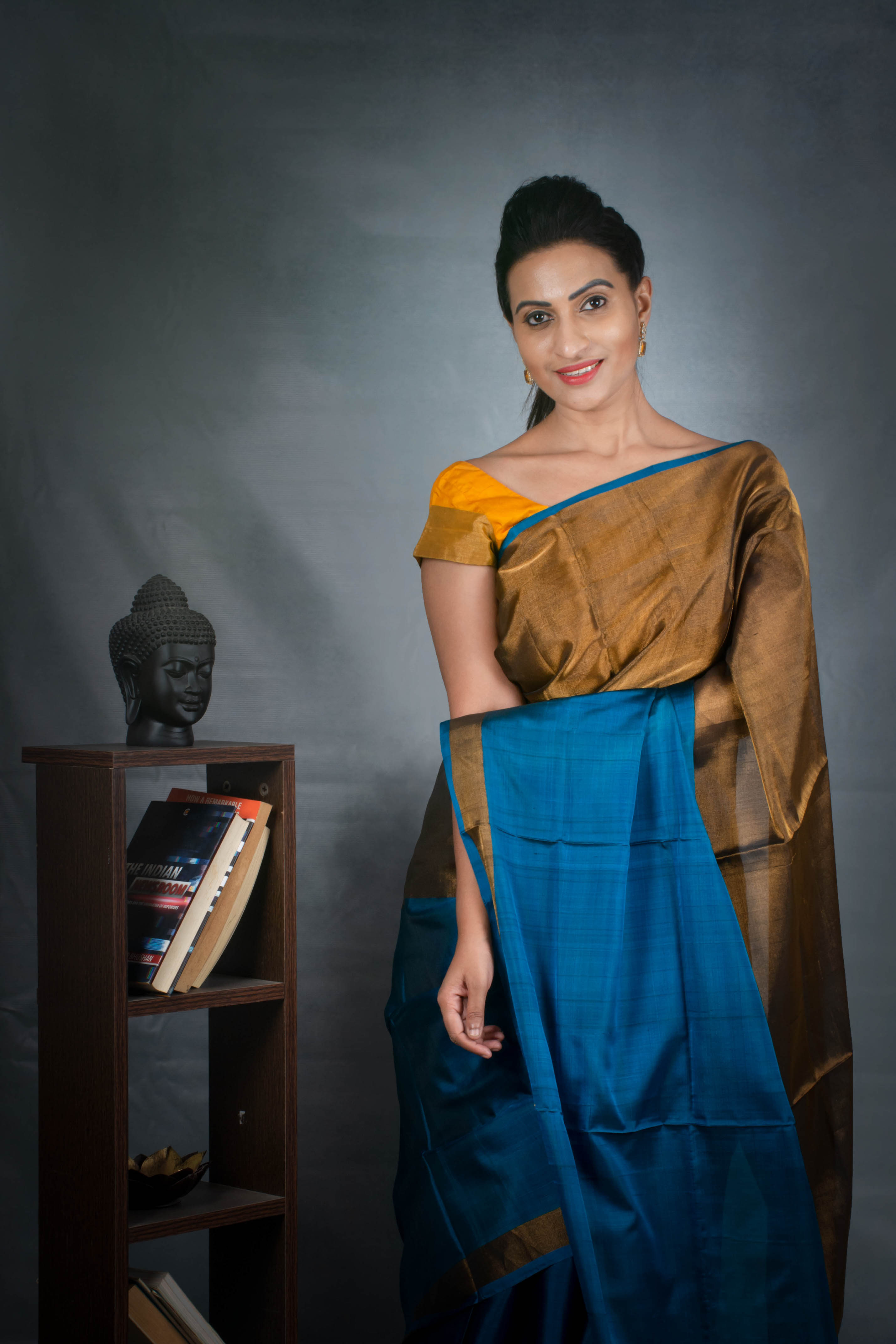 Jewel crown - Handwoven Tissue Silk Saree | SILK MARK CERTIFIED | Shobitam