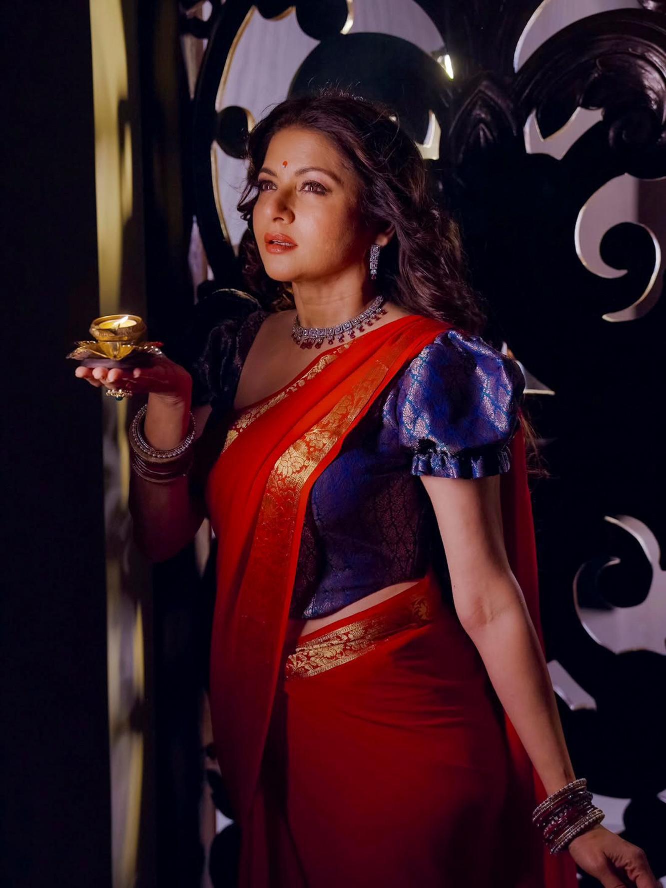 Bhagyashree Banarasi Brocade Corset Blouse with Puff Sleeves ,  Made to Order, Customizable Ready To Wear Saree