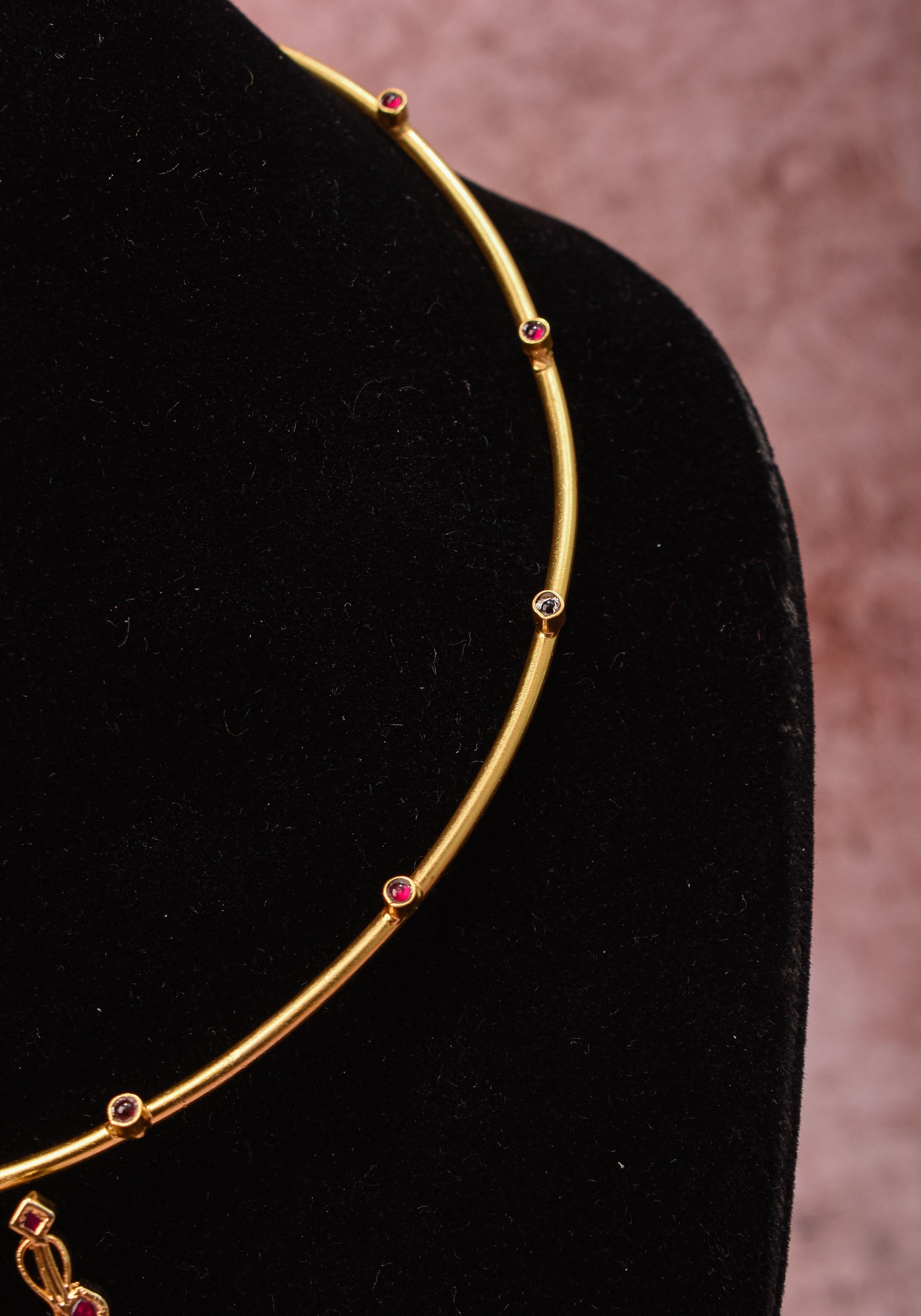 Kartikeya Jadau Pendant on Wire base Necklace | Shobitam