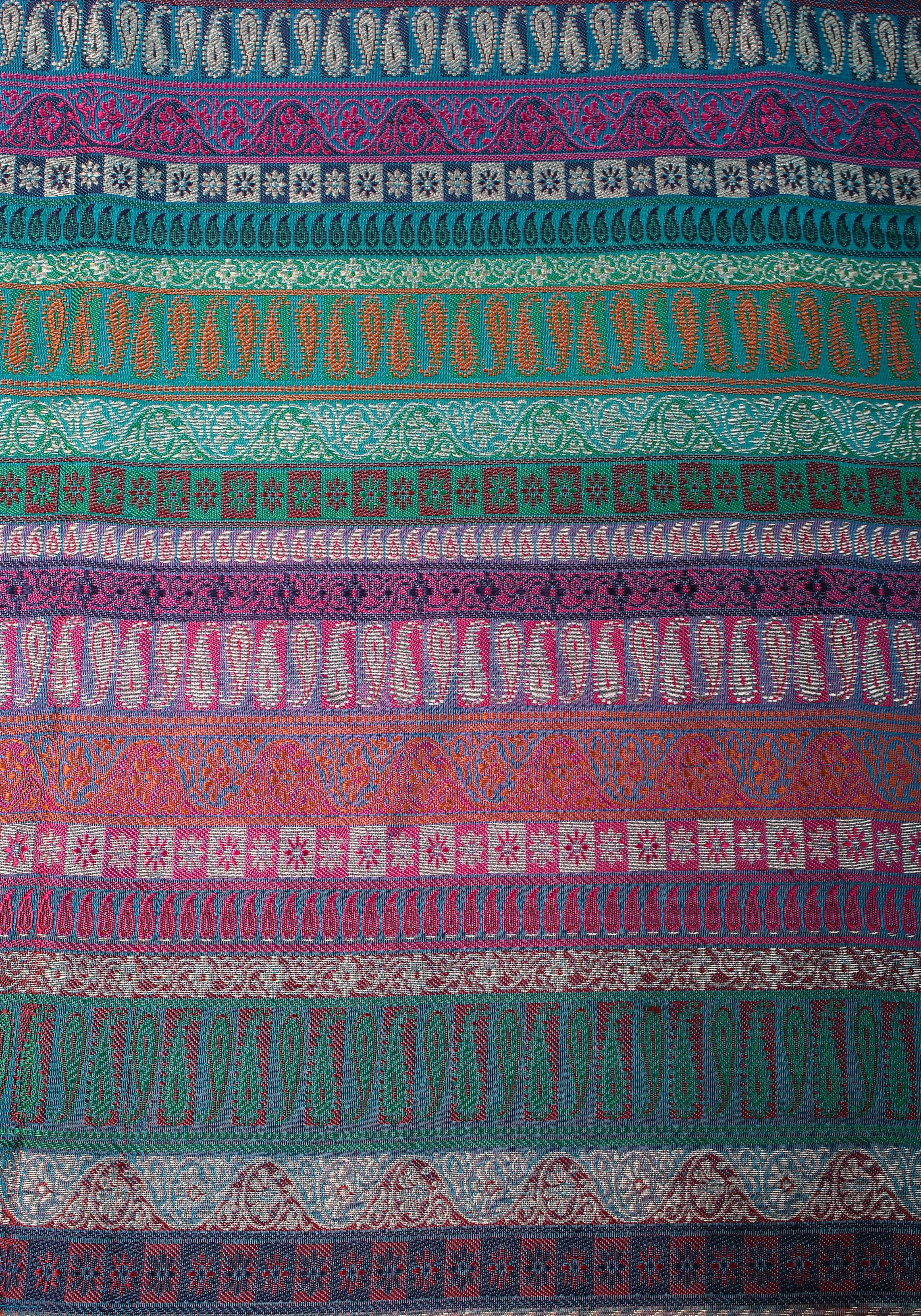 Multicolor Blouse in Banarasi Brocade Fabric with V Neck | Shobitam