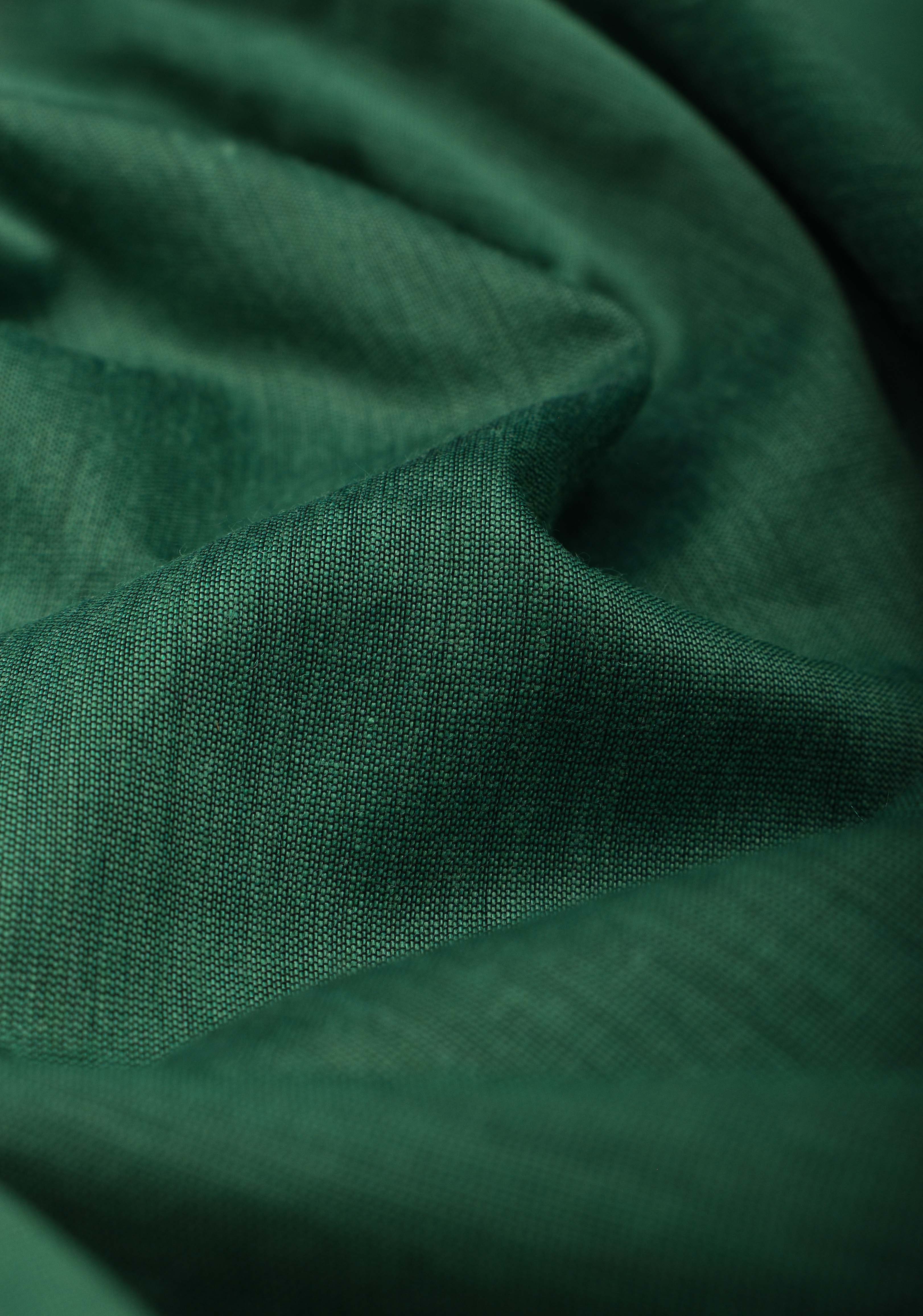 Persian Green Venkatagiri Cotton Silk Saree with Contrast Zari Border | Shobitam