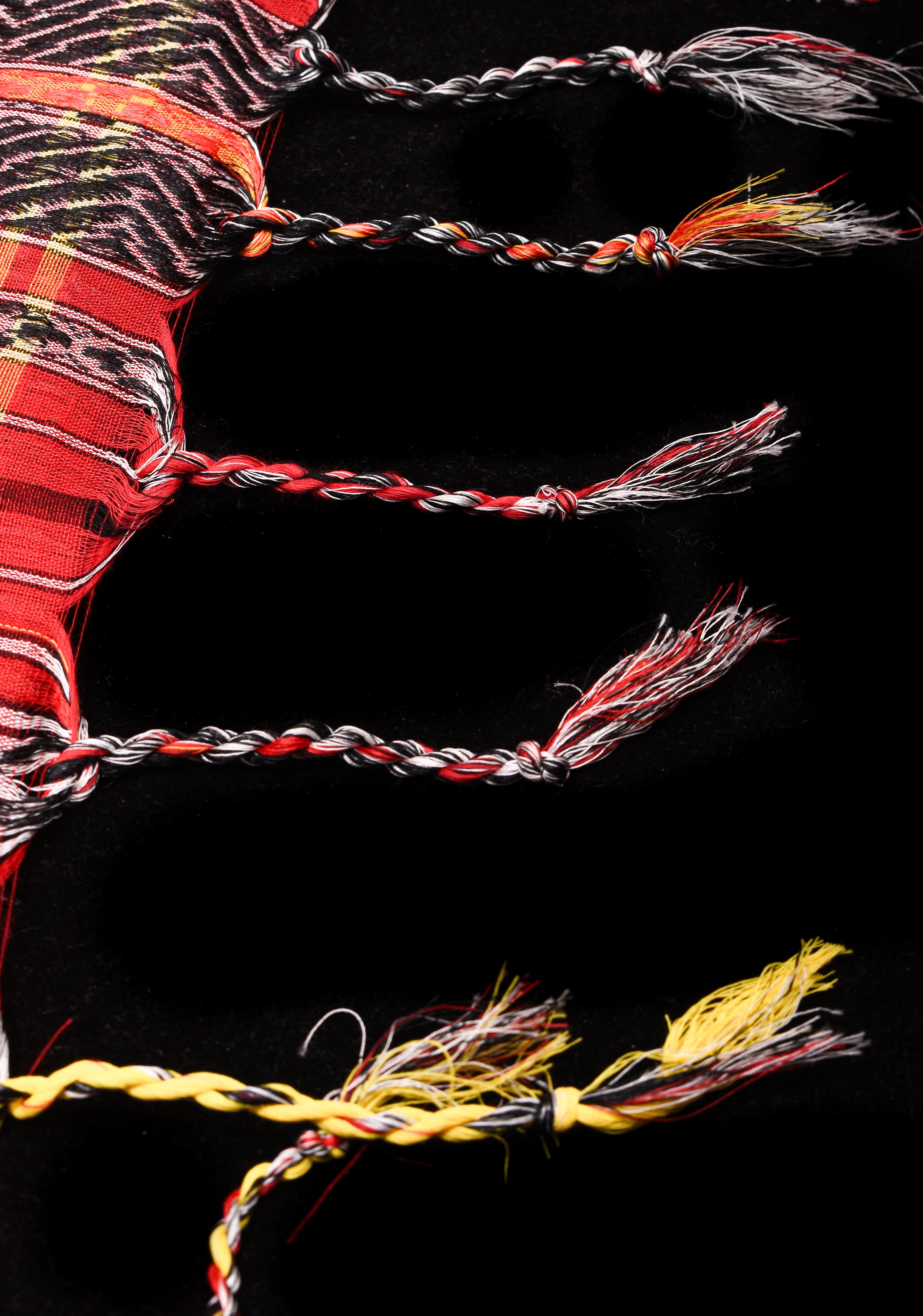 Red Bengal Cotton Saree with Multicolor weave stripes! | Shobitam