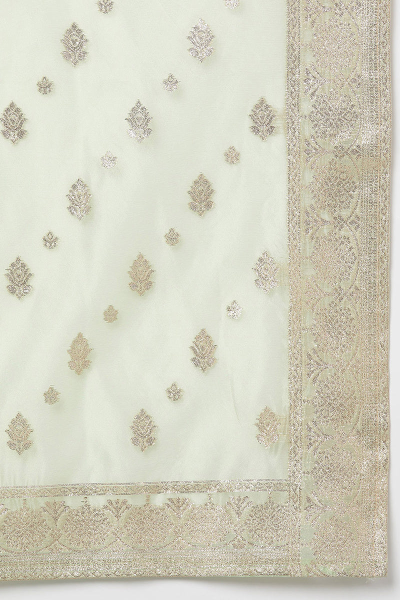 Poly Chanderi Straight Kurta Pant With Dupatta | SHOBITAM