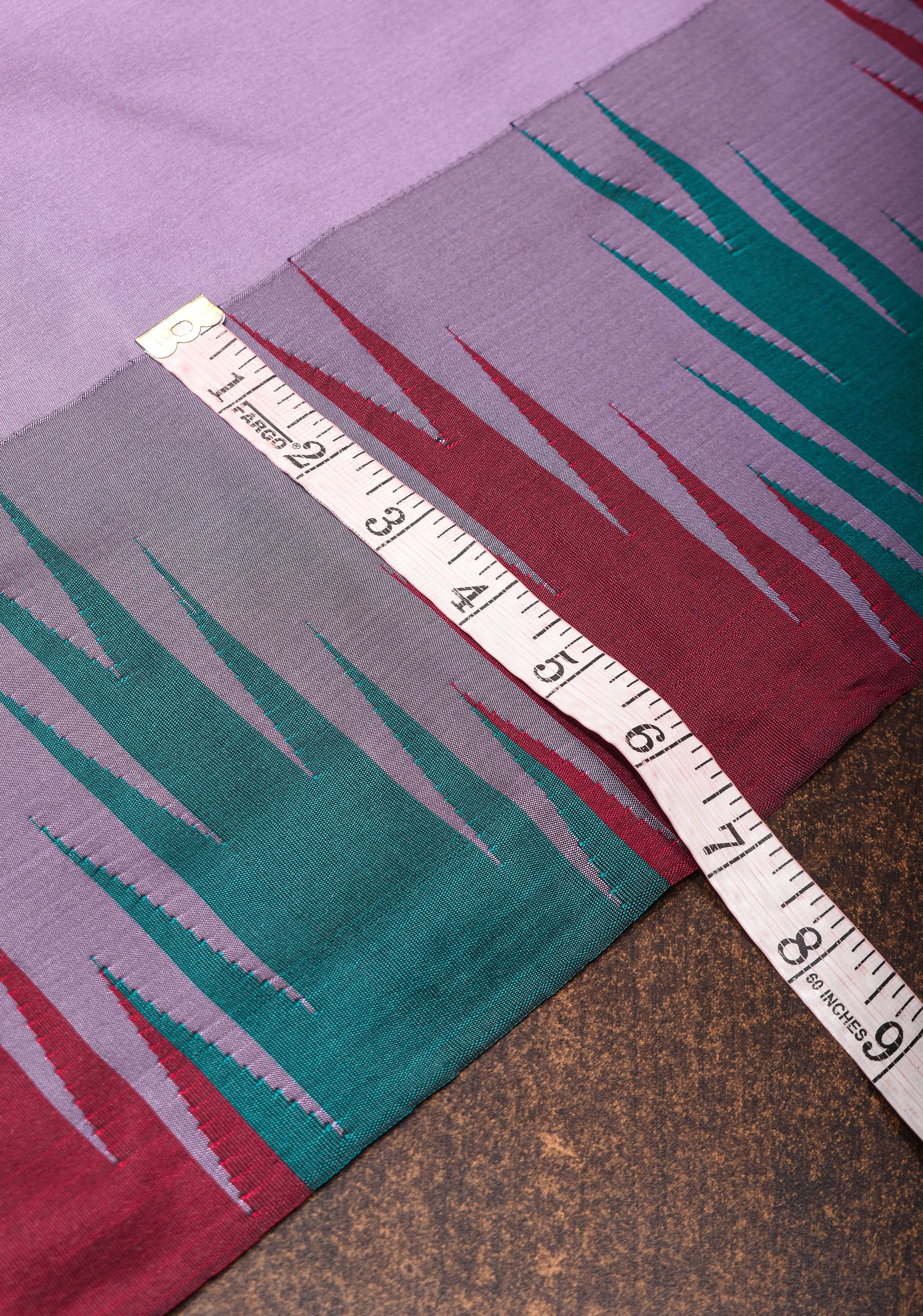 Dull Purple Tone and Two Color Temple Border on Art Silk Saree | Shobitam