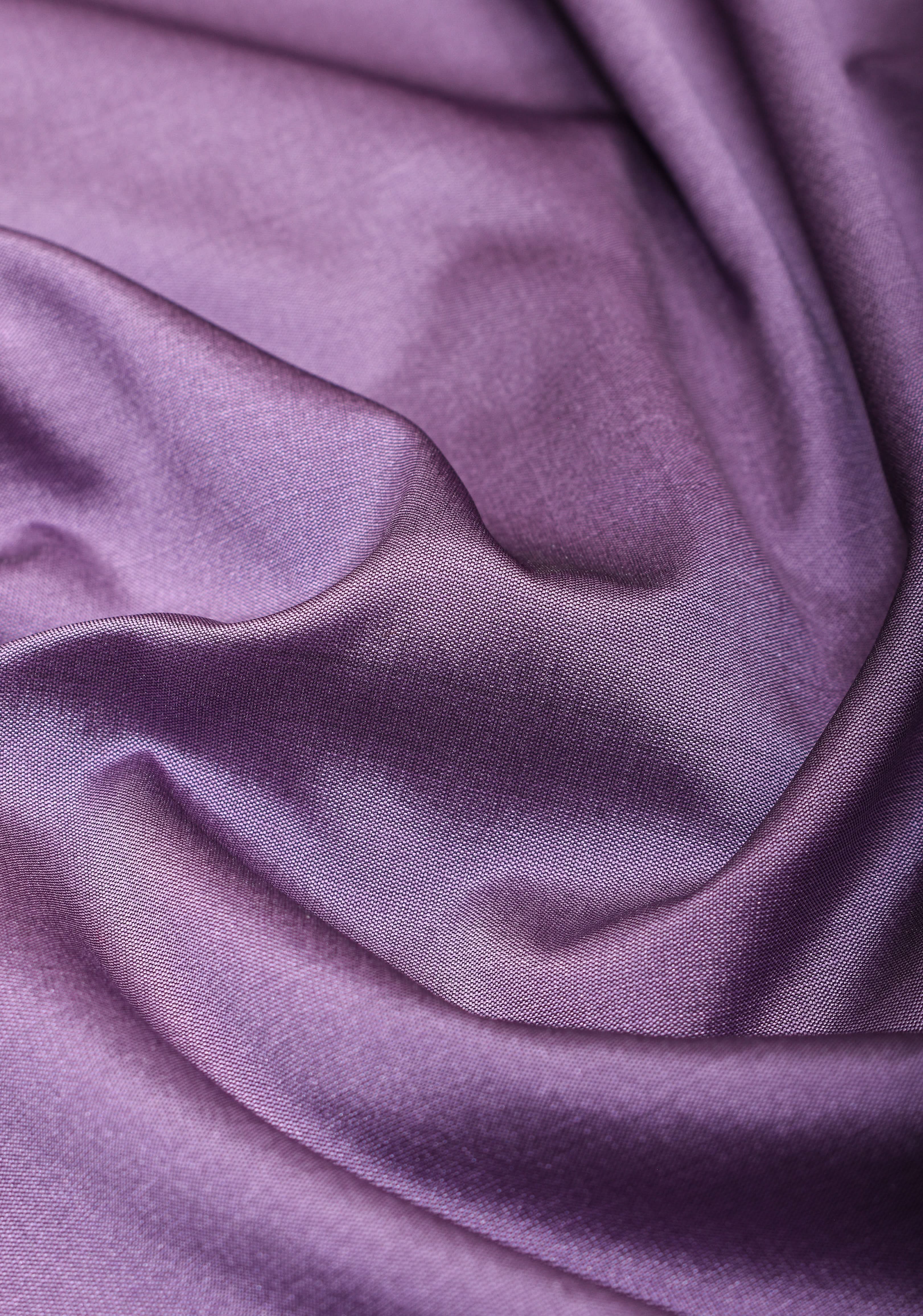 Dull Purple Tone and Two Color Temple Border on Art Silk Saree | Shobitam