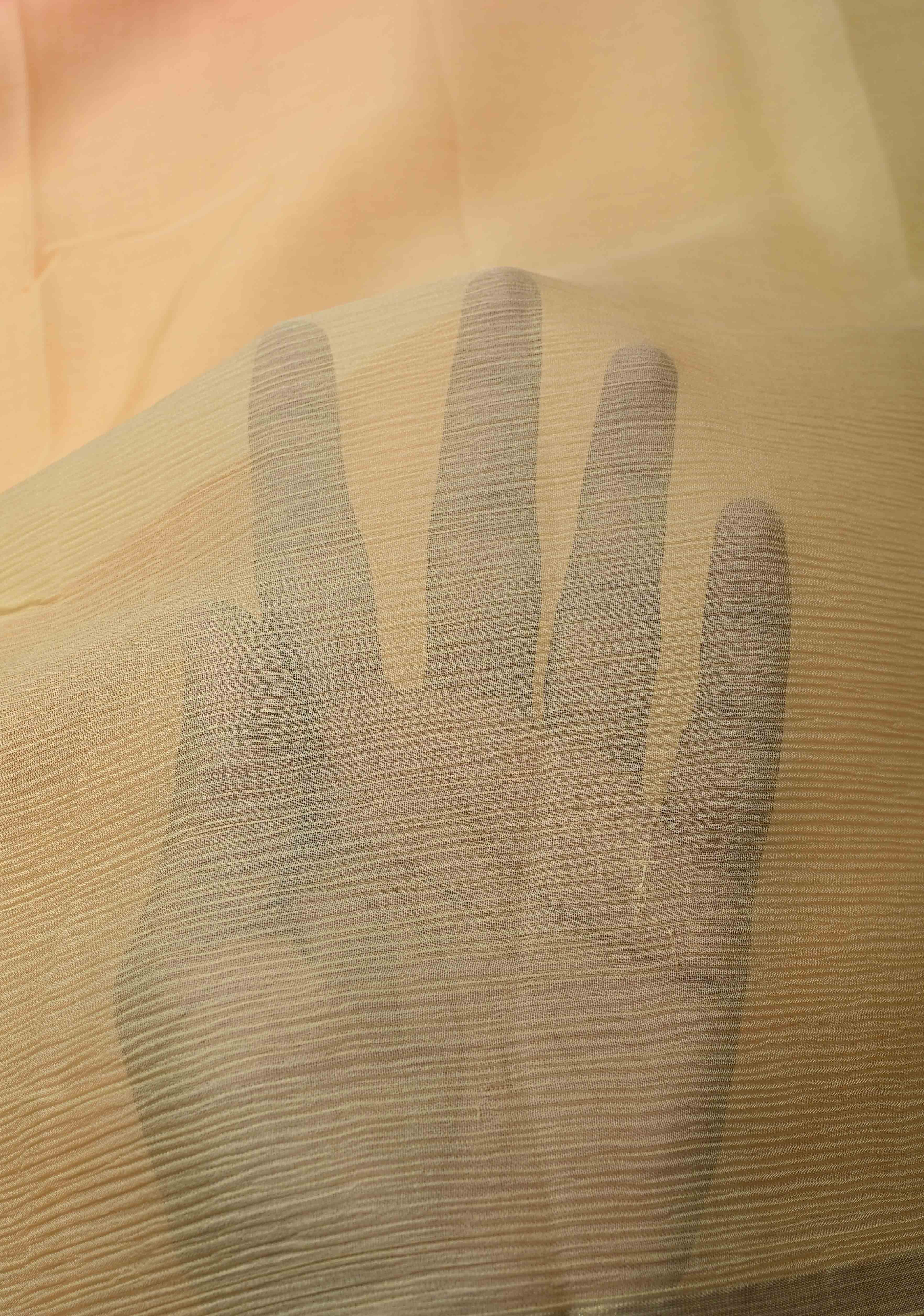 Bollywood style ombre pure chiffon Saree in Shades of orange, No Blouse Piece | Shobitam