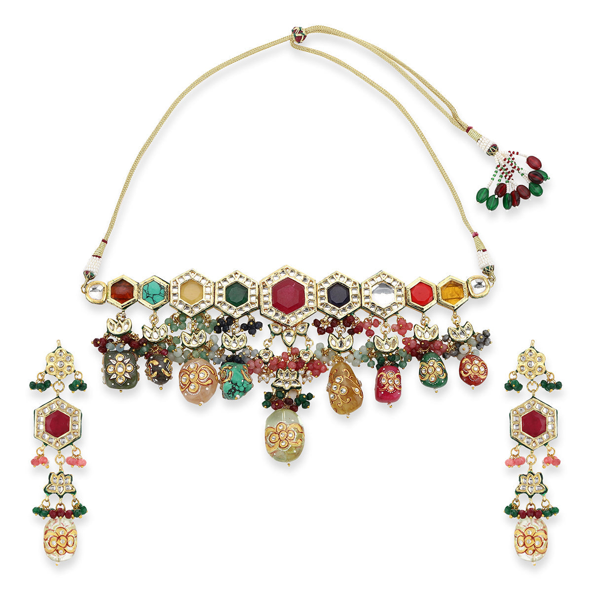 Antique Royal Kundan Bridal Jewellery Set | Shobitam
