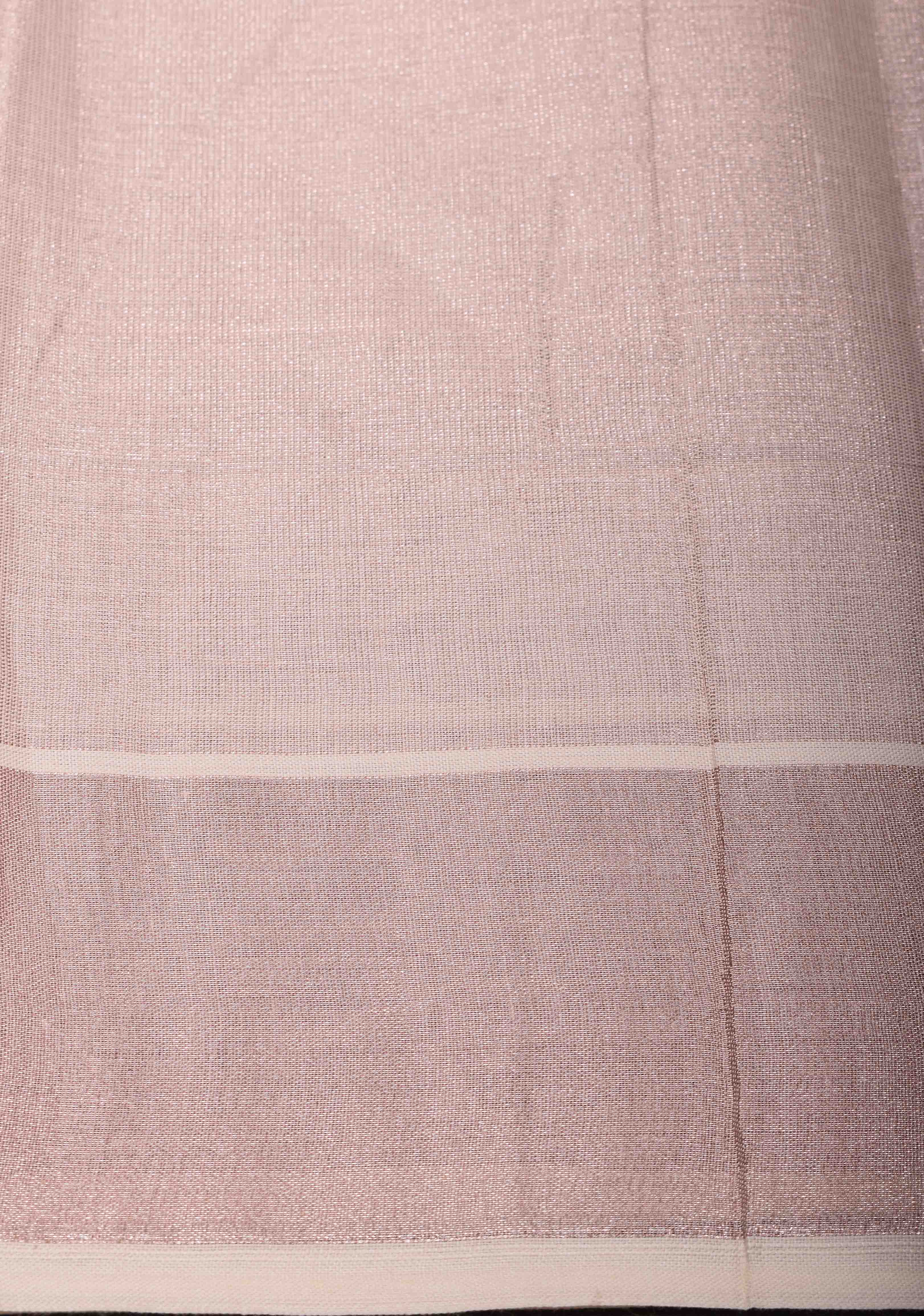 Elegant Kerala Kasavu Half Tissue Saree in White and Gold – A Timeless Classic | Shobitam