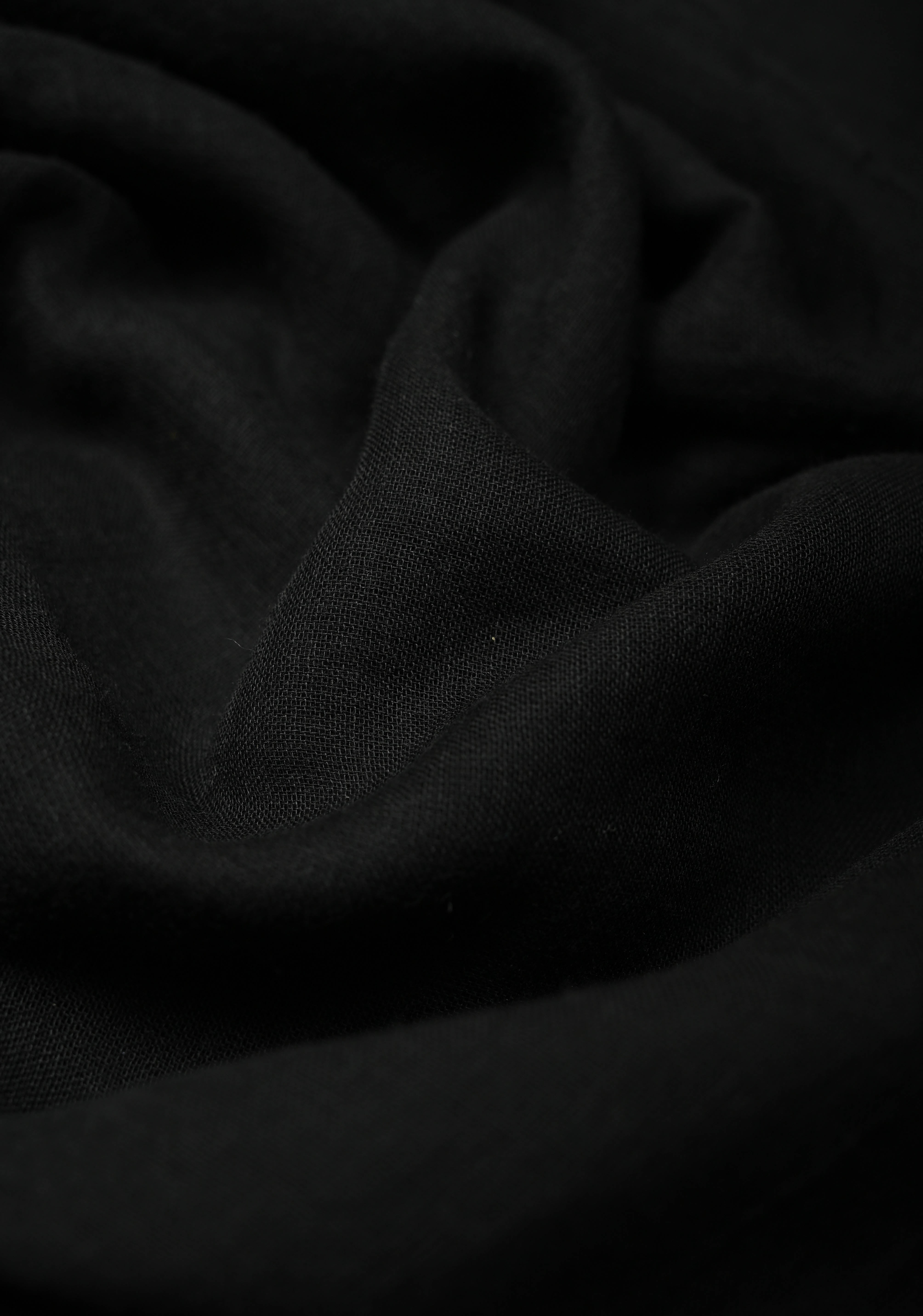 Black Mulmul Cotton Saree with White Long tassels,No Blouse Piece | Shobitam