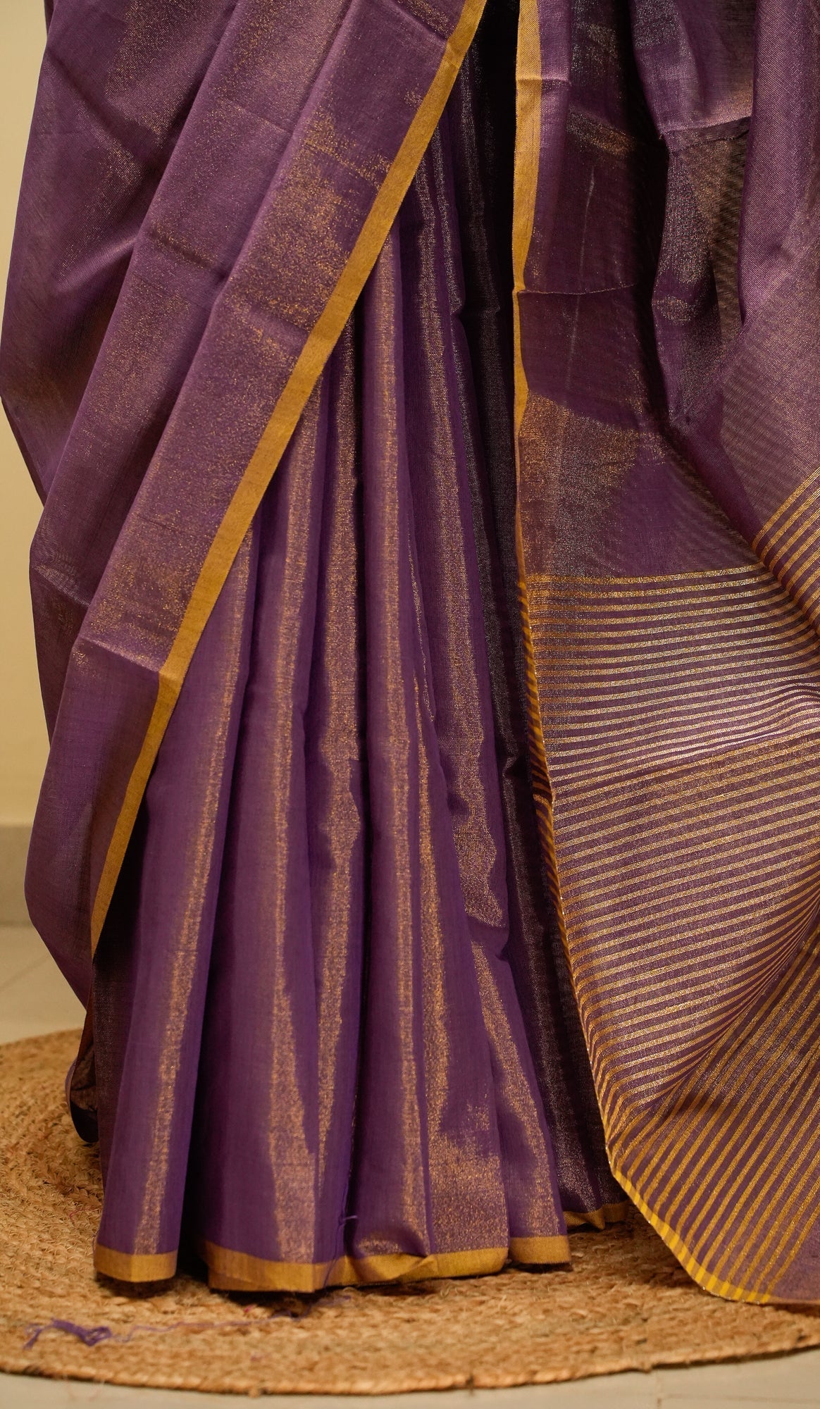 Purple Shot Tissue By Cotton Saree Mallika | SHOBITAM
