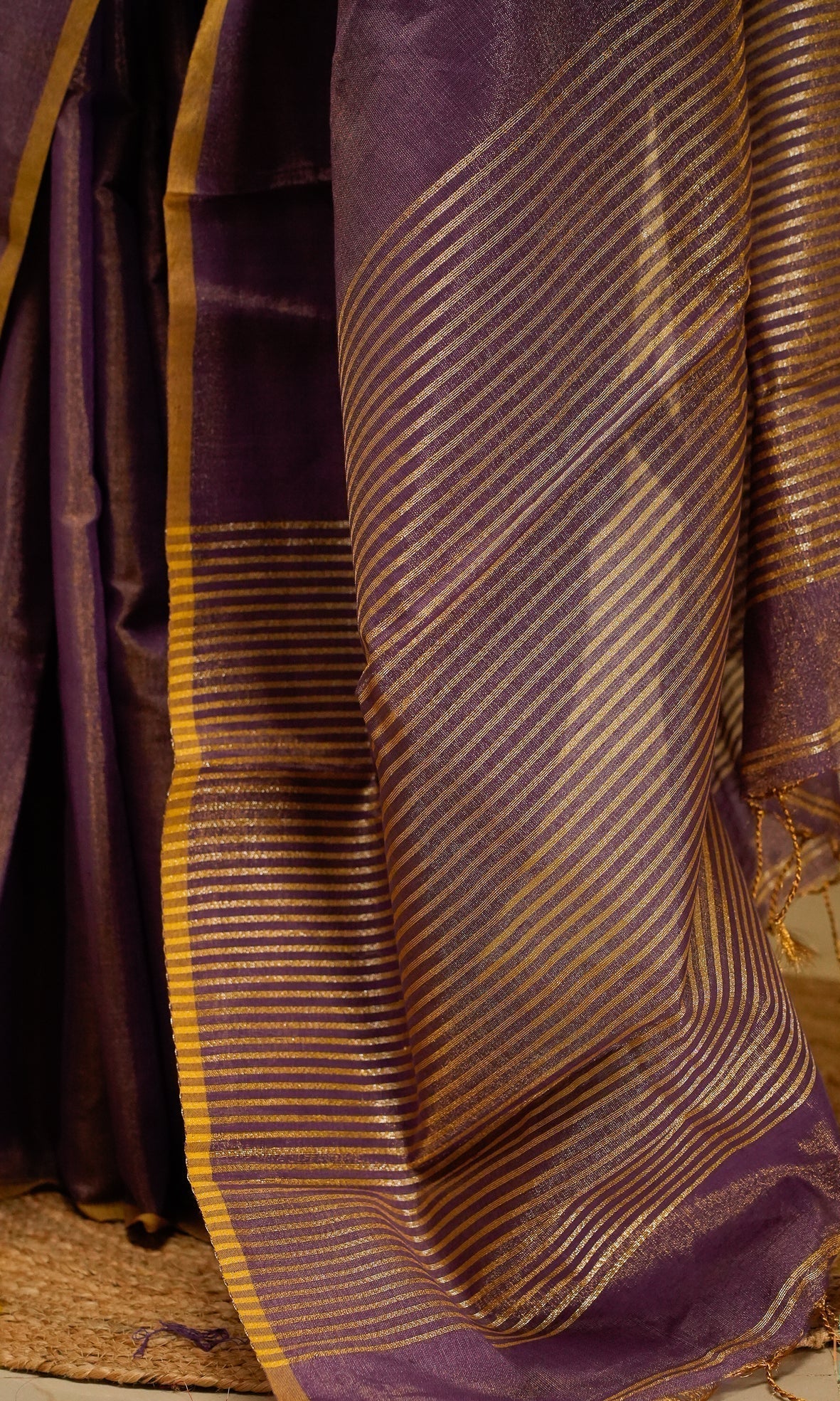 Purple Shot Tissue By Cotton Saree Mallika | SHOBITAM