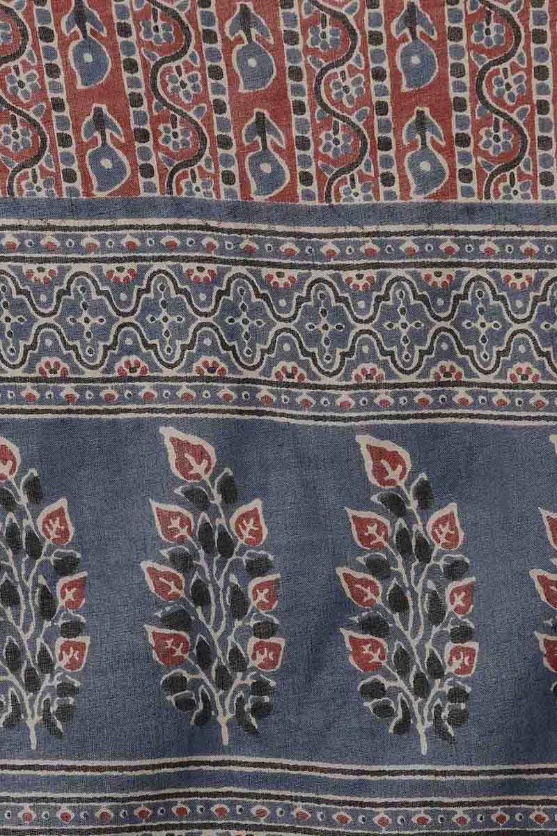 Blue Pure Cotton Flared Kurta Sharara With Dupatta | SHOBITAM
