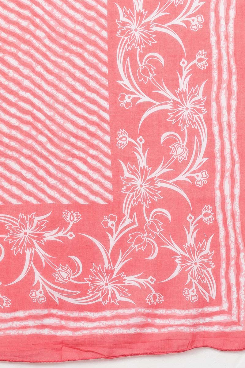 Peach Rayon Blend Kurta Trousers With Dupatta | SHOBITAM