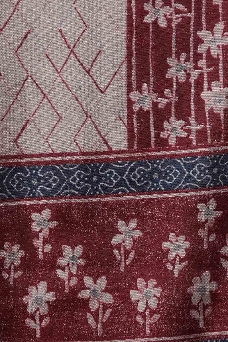 Maroon Poly Silk Straight Kurta Pant With Dupatta  | SHOBITAM