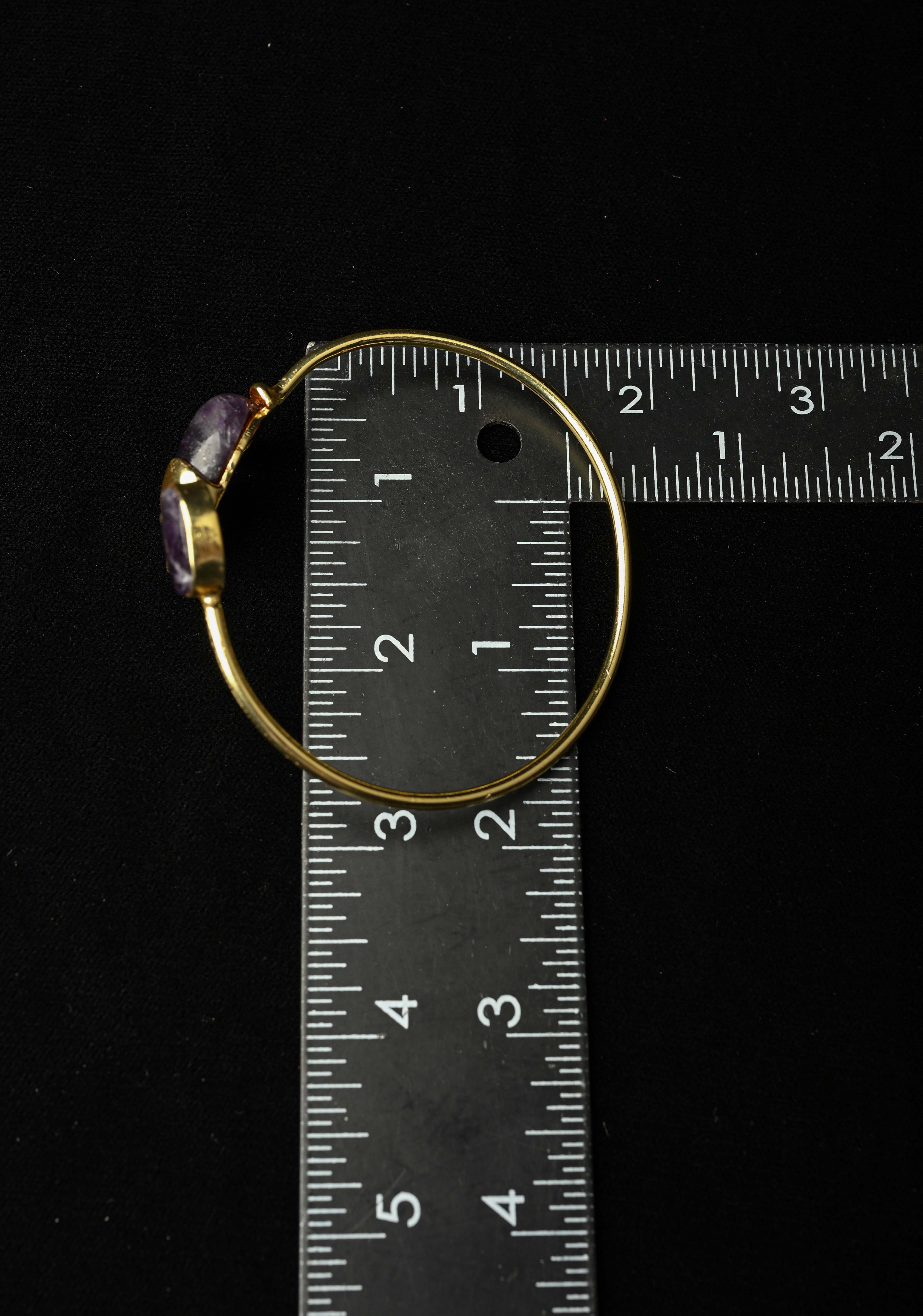 Elephant Handcuff with Amethyst Gemstone | Shobitam