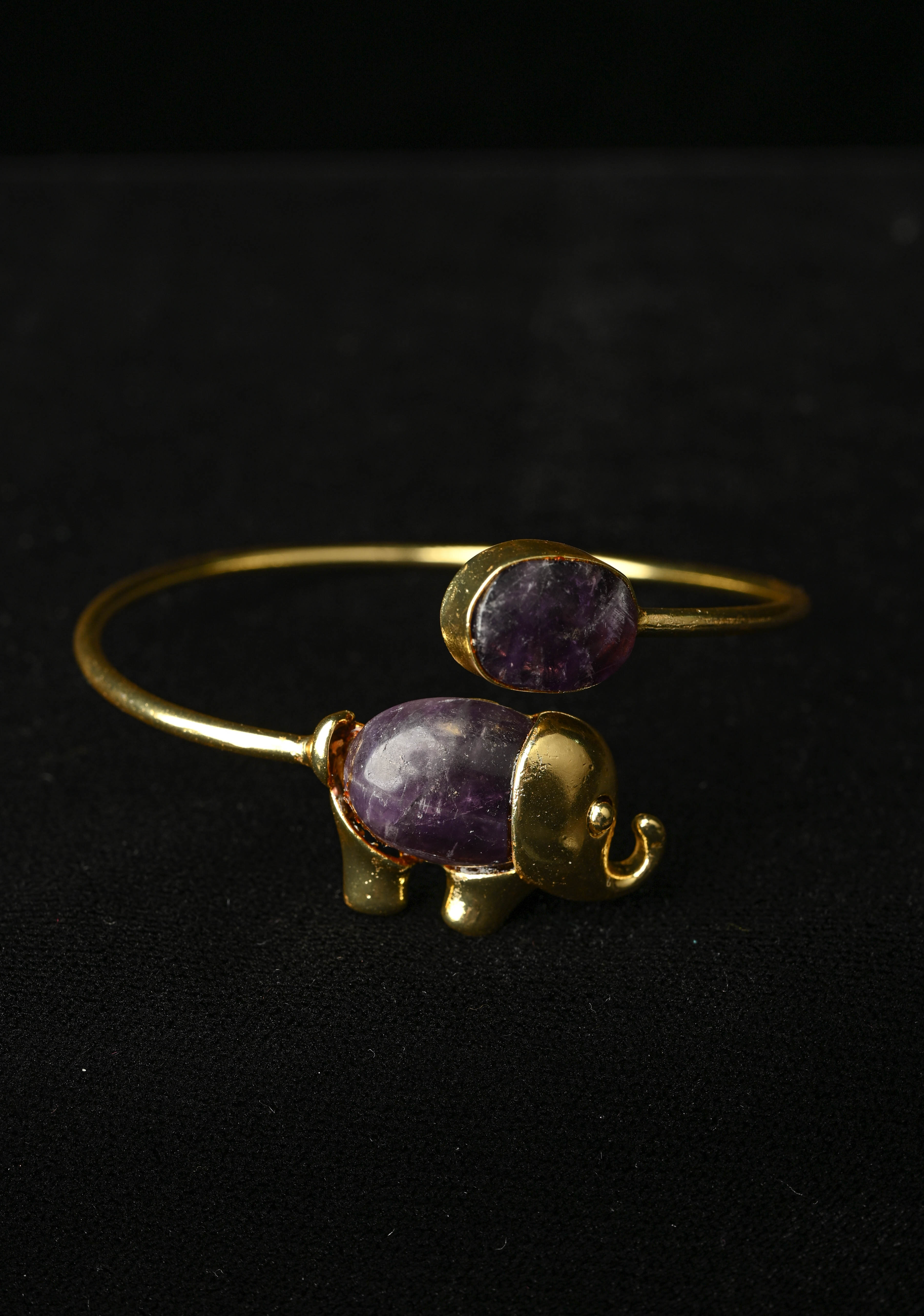 Elephant Handcuff with Amethyst Gemstone | Shobitam