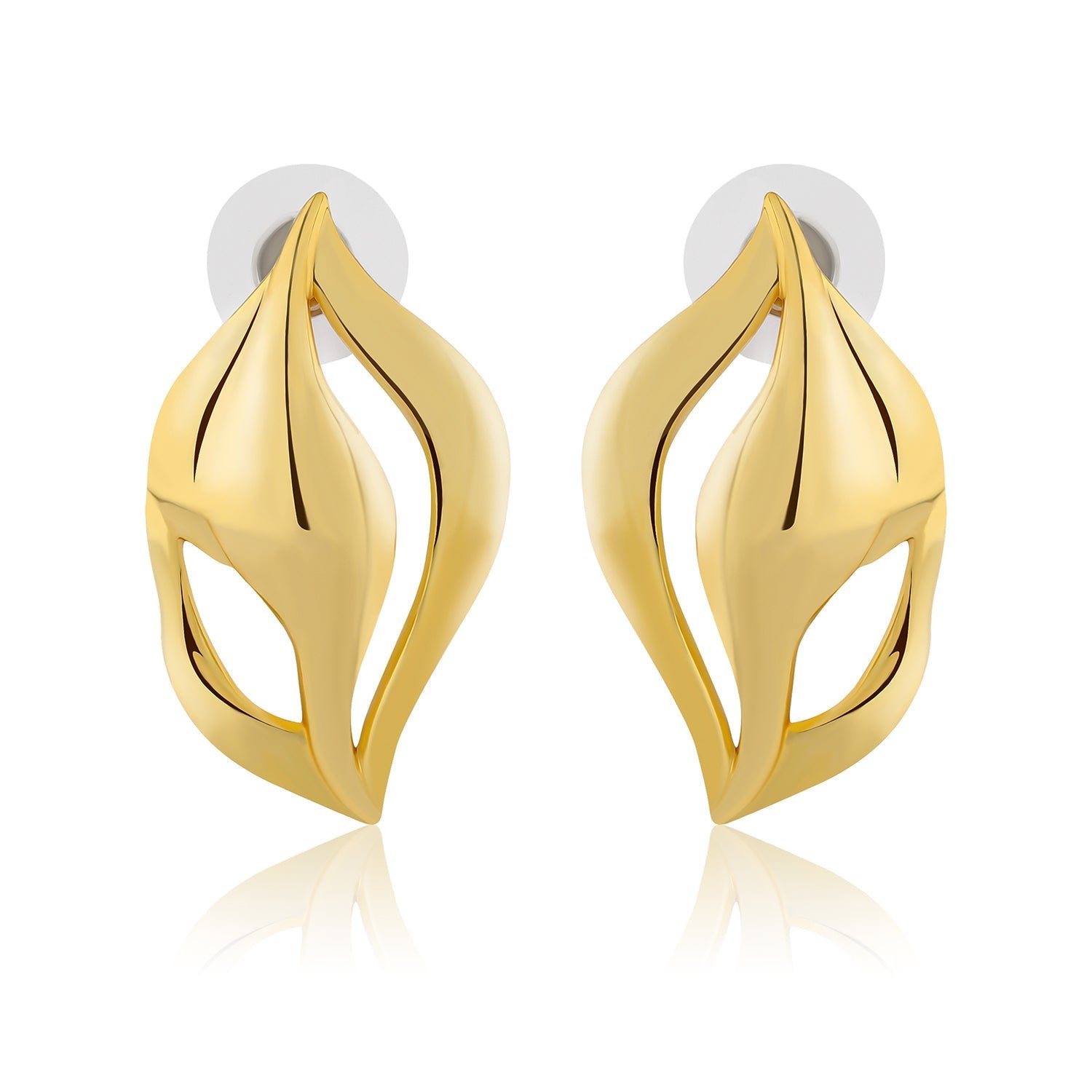 Flow Tide Wave Curves Stud Earrings | SHOBITAM