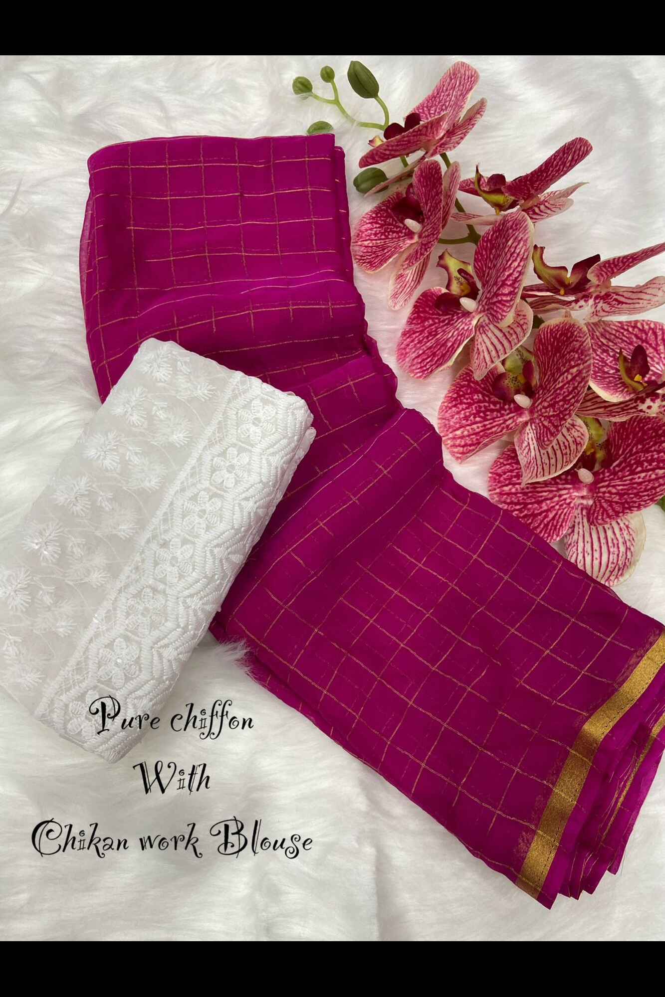 Light Weight & Soft With  Zari Checks Weave Overall & Solid Border Ready To Wear Saree