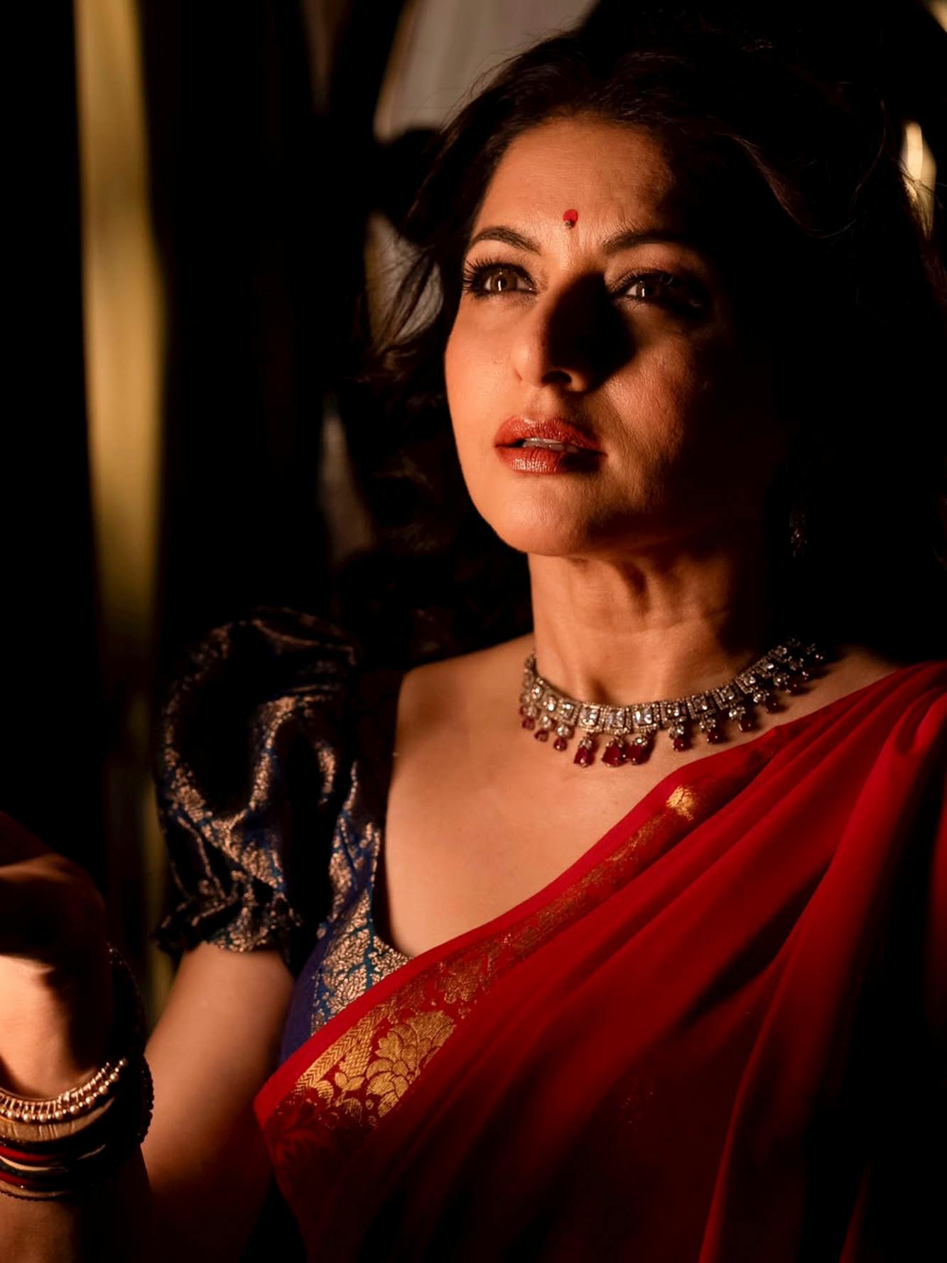 Bhagyashree Banarasi Brocade Corset Blouse with Puff Sleeves ,  Made to Order, Customizable Ready To Wear Saree