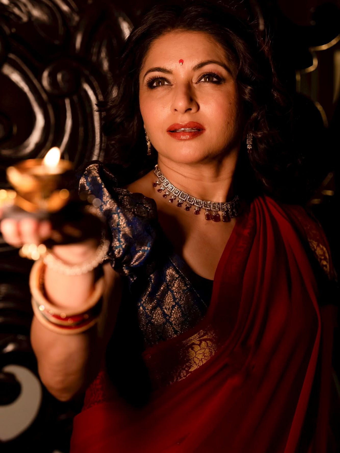 Bhagyashree Banarasi Brocade Corset Blouse with Puff Sleeves ,  Made to Order, Customizable Ready To Wear Saree