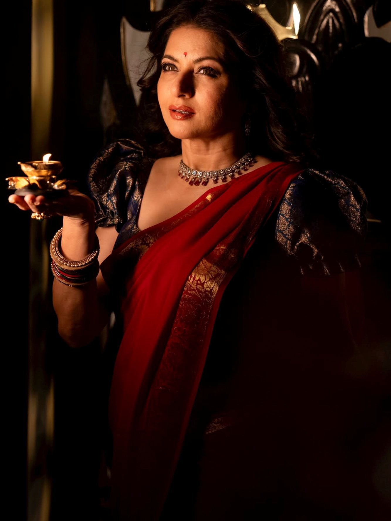 Bhagyashree Banarasi Brocade Corset Blouse with Puff Sleeves ,  Made to Order, Customizable Ready To Wear Saree