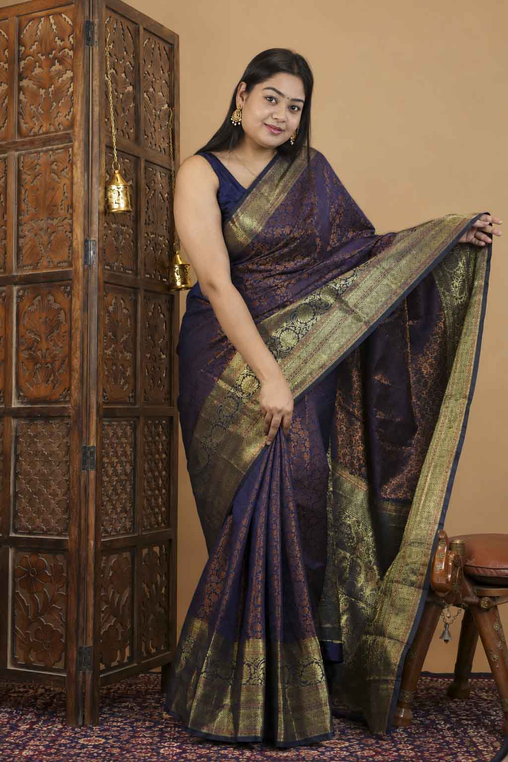 Dhoop Chaanv Banarasi Inspired Silk With Ornate Border And Palla Predrape Saree