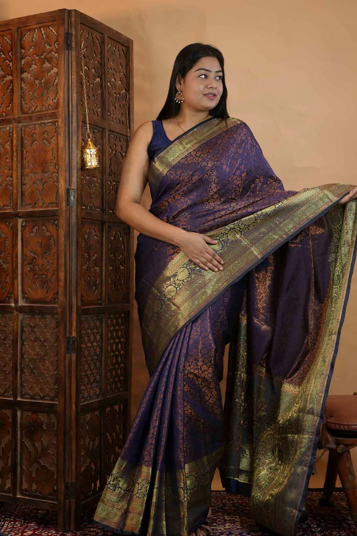 Dhoop Chaanv Banarasi Inspired Silk With Ornate Border And Palla Predrape Saree