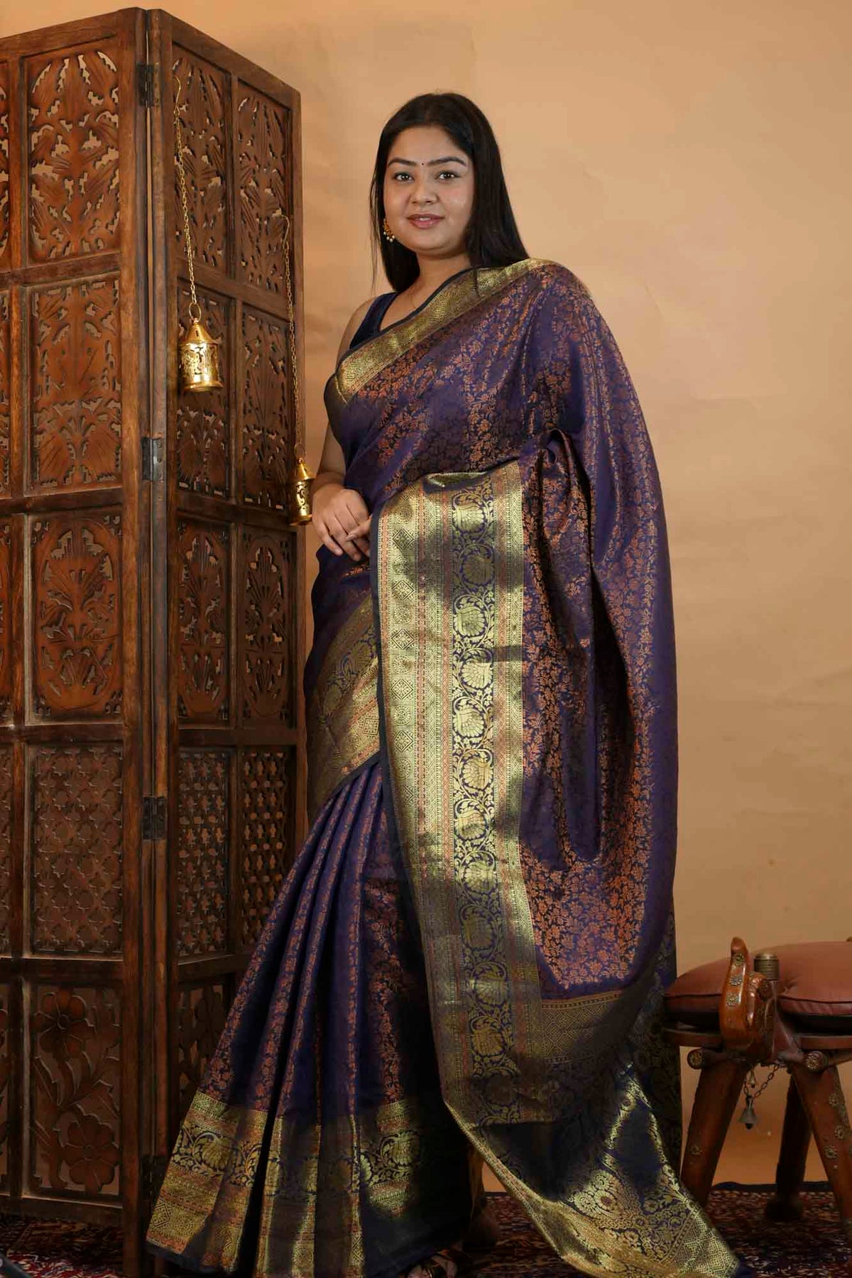 Dhoop Chaanv Banarasi Inspired Silk With Ornate Border And Palla Predrape Saree