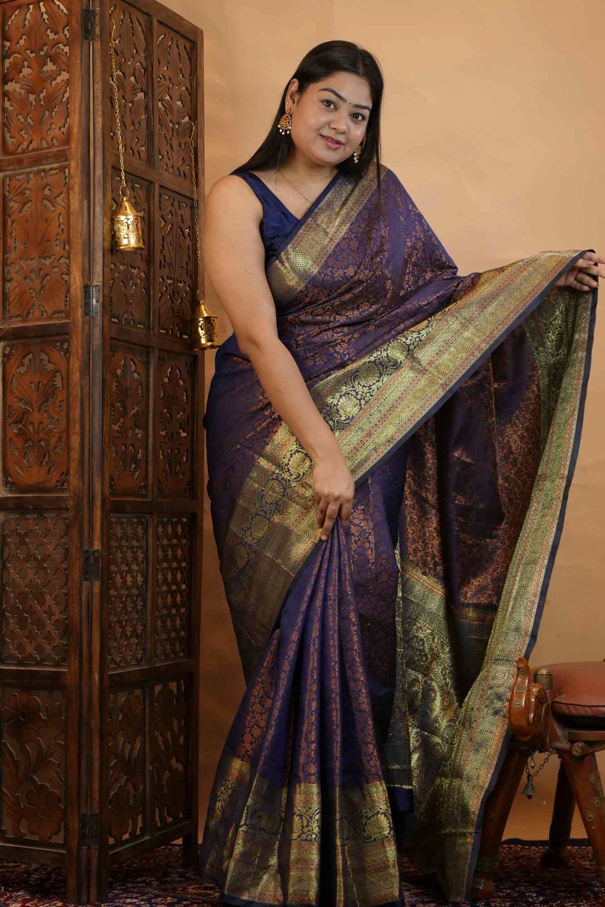 Dhoop Chaanv Banarasi Inspired Silk With Ornate Border And Palla Predrape Saree