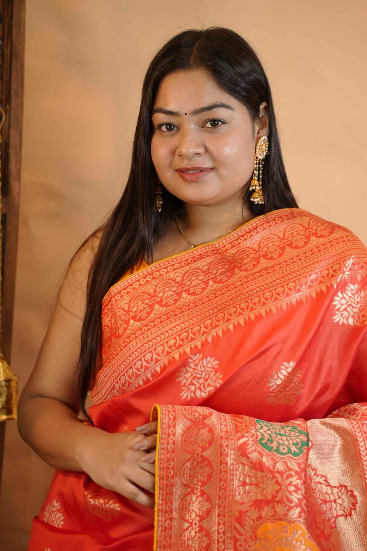 Banarasi Silk Inspired Zari Woven Ready To Wear Saree