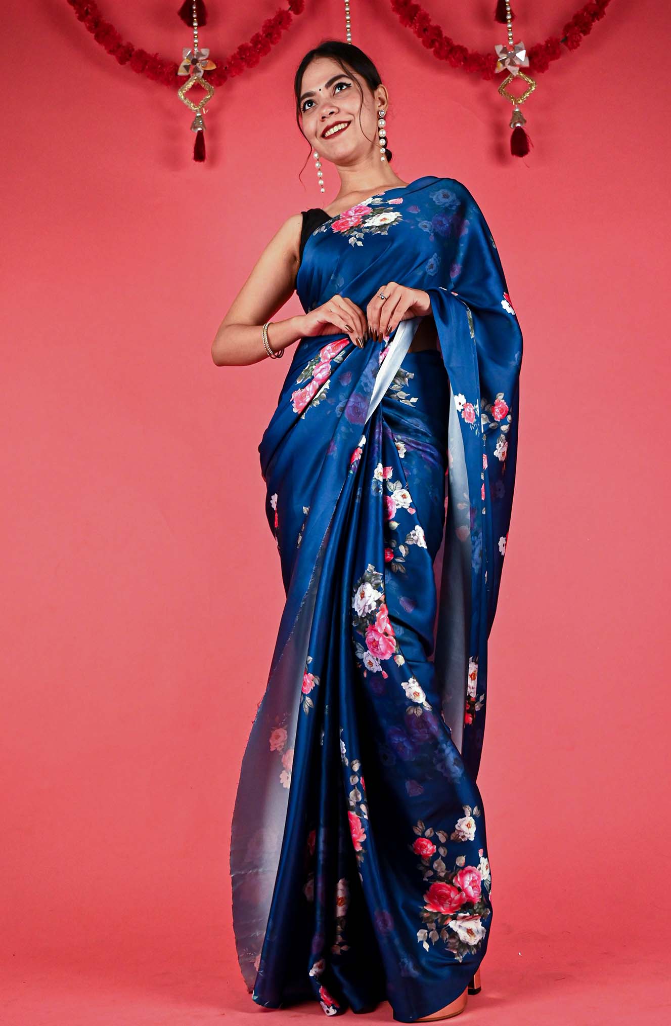Stripe Winish Brown One Minute Readymade Saree | Saree designs, Party wear  sarees, Saree collection