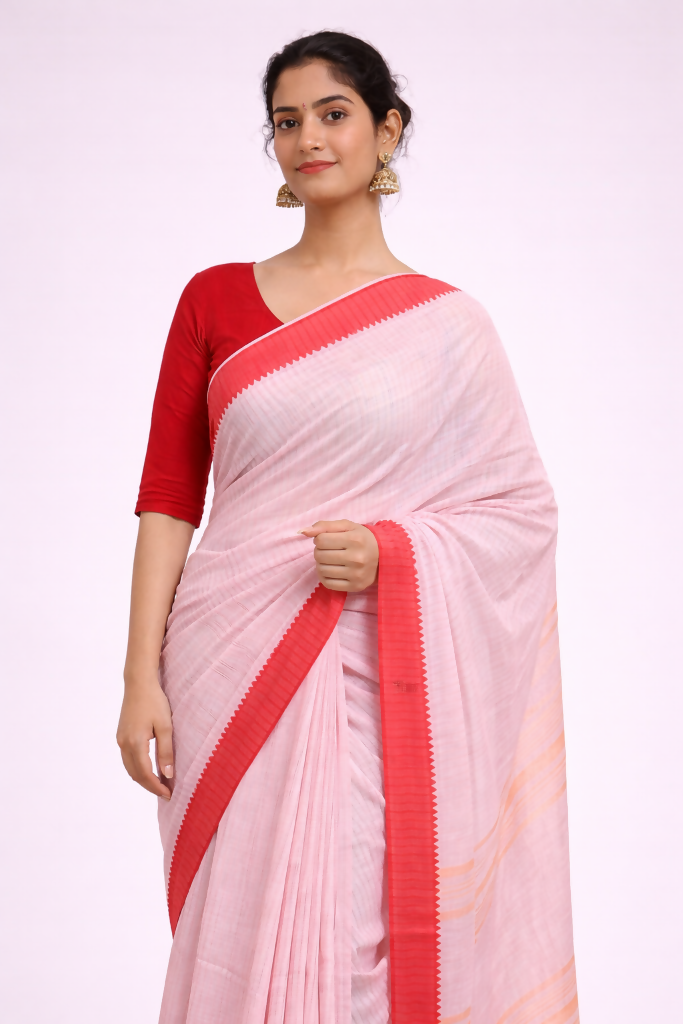 Sunehri Subah Handwoven Pure Cotton Saree  | SHOBITAM