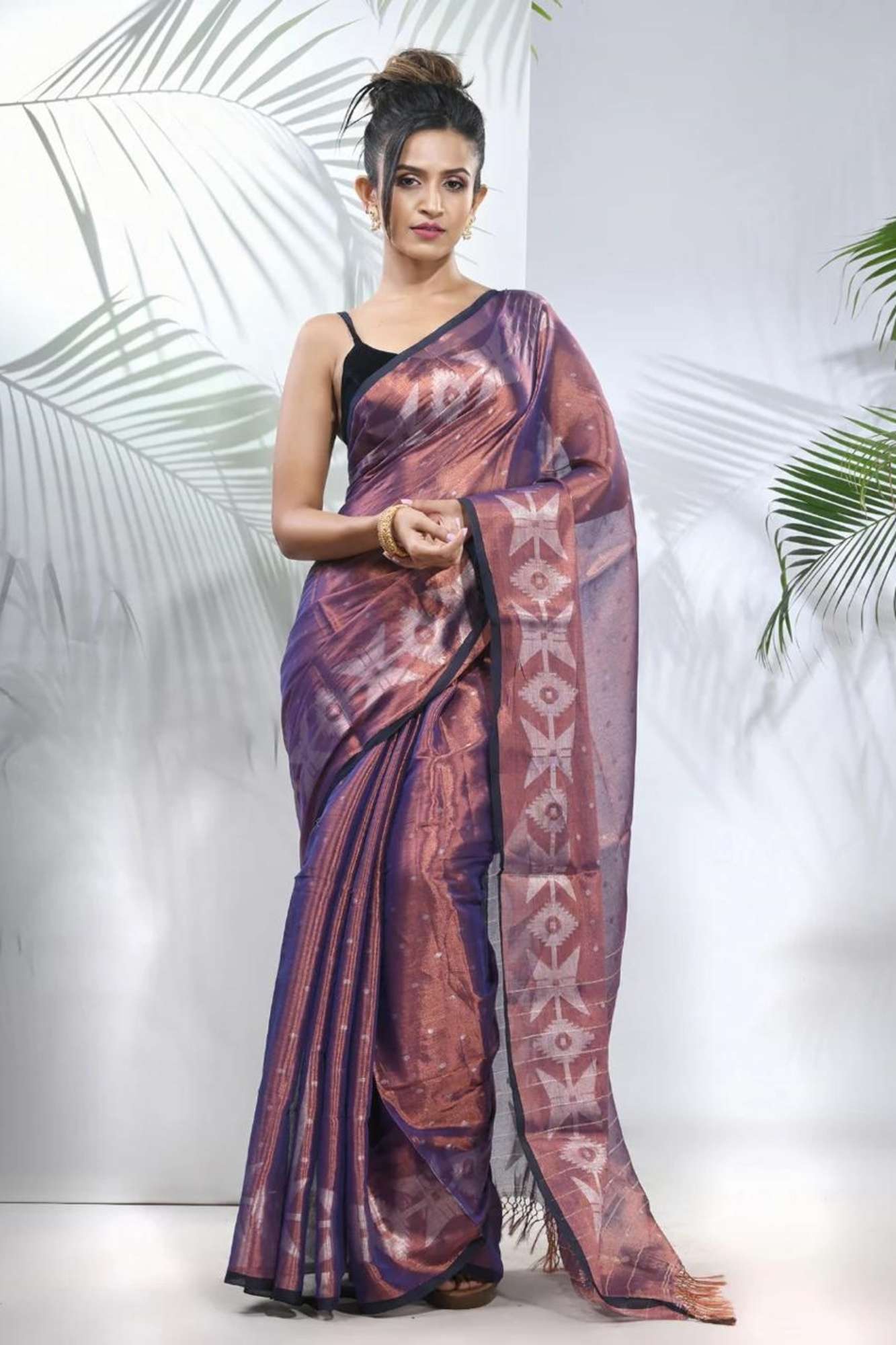 Ready to wear Elegant Traditional Tissue Jamdani with Handloom Weaving Saree