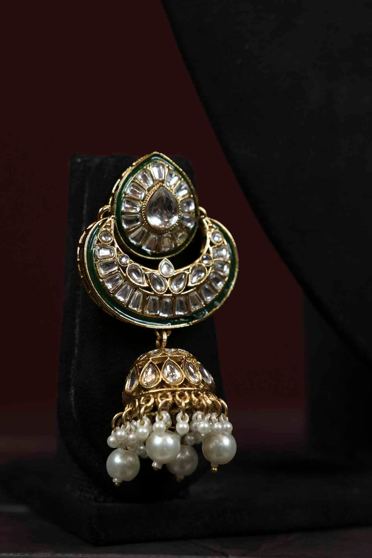 Kundan Pearl Drop Necklace Set