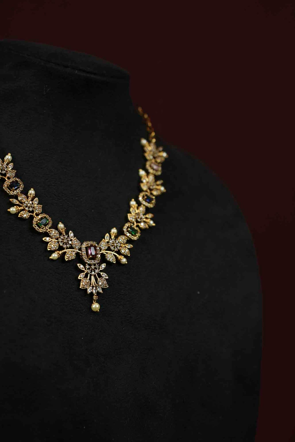 Floral Gemstone Necklace