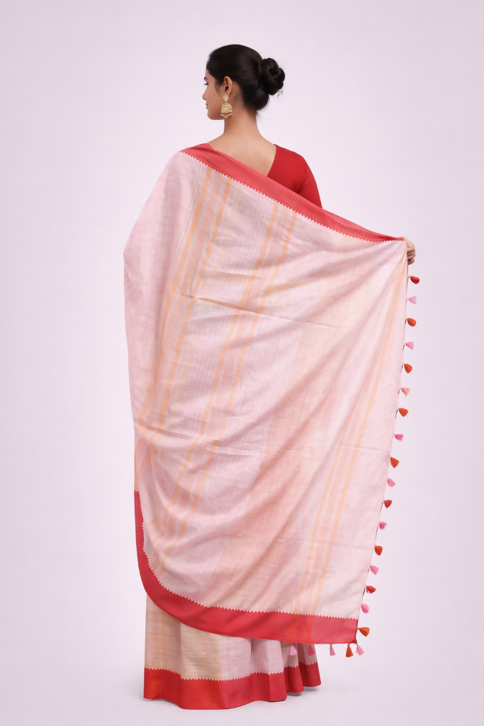 Sunehri Subah Handwoven Pure Cotton Saree  | SHOBITAM