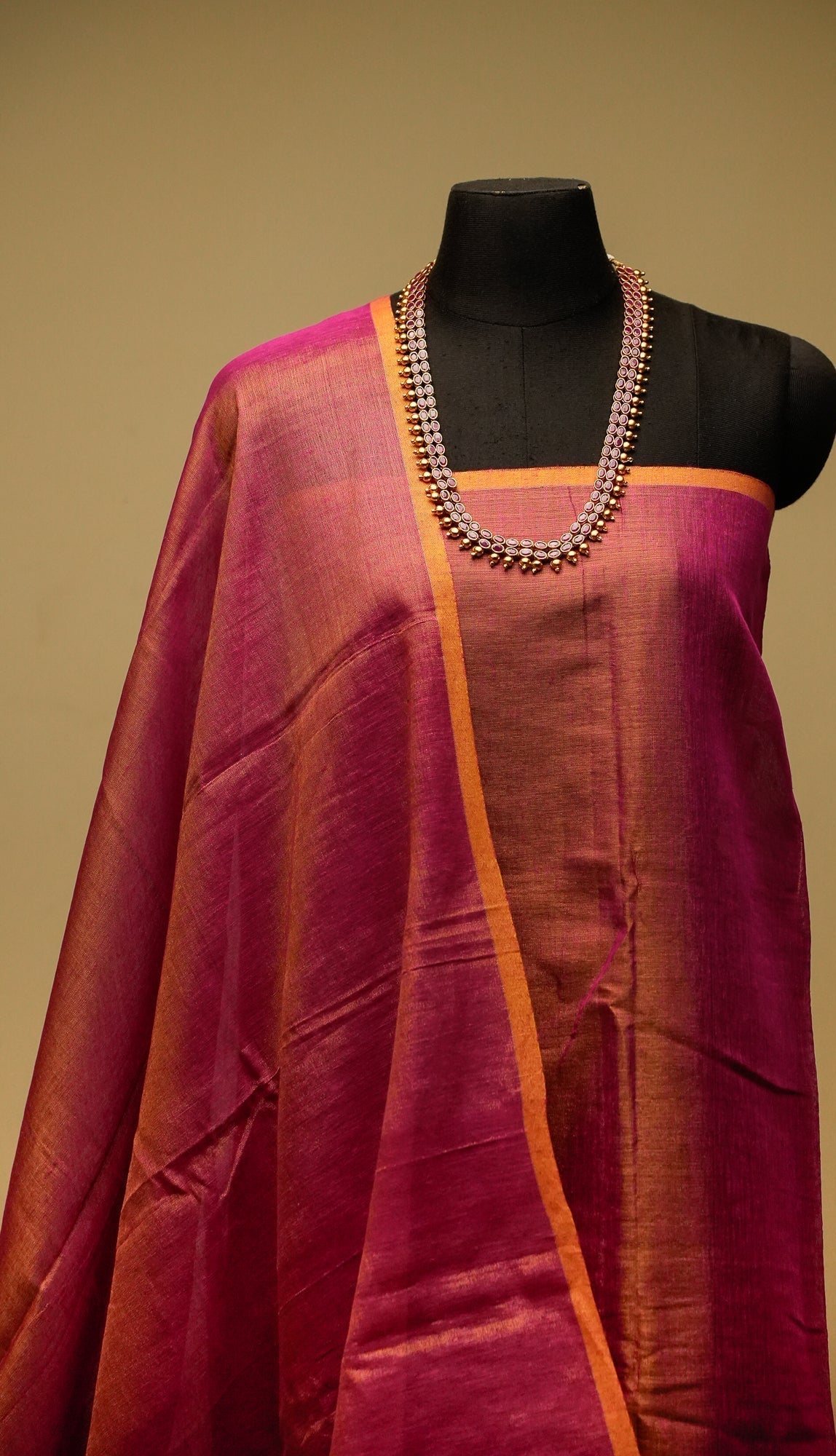 Pink Tissue By Cotton Saree Gulaabo | SHOBITAM